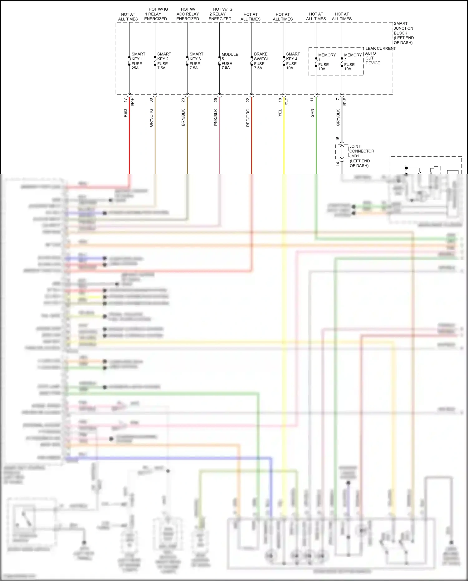 Wiring diagram on input for Hyundai Santa Fe III facelift (2015-2018) (16 of 16)