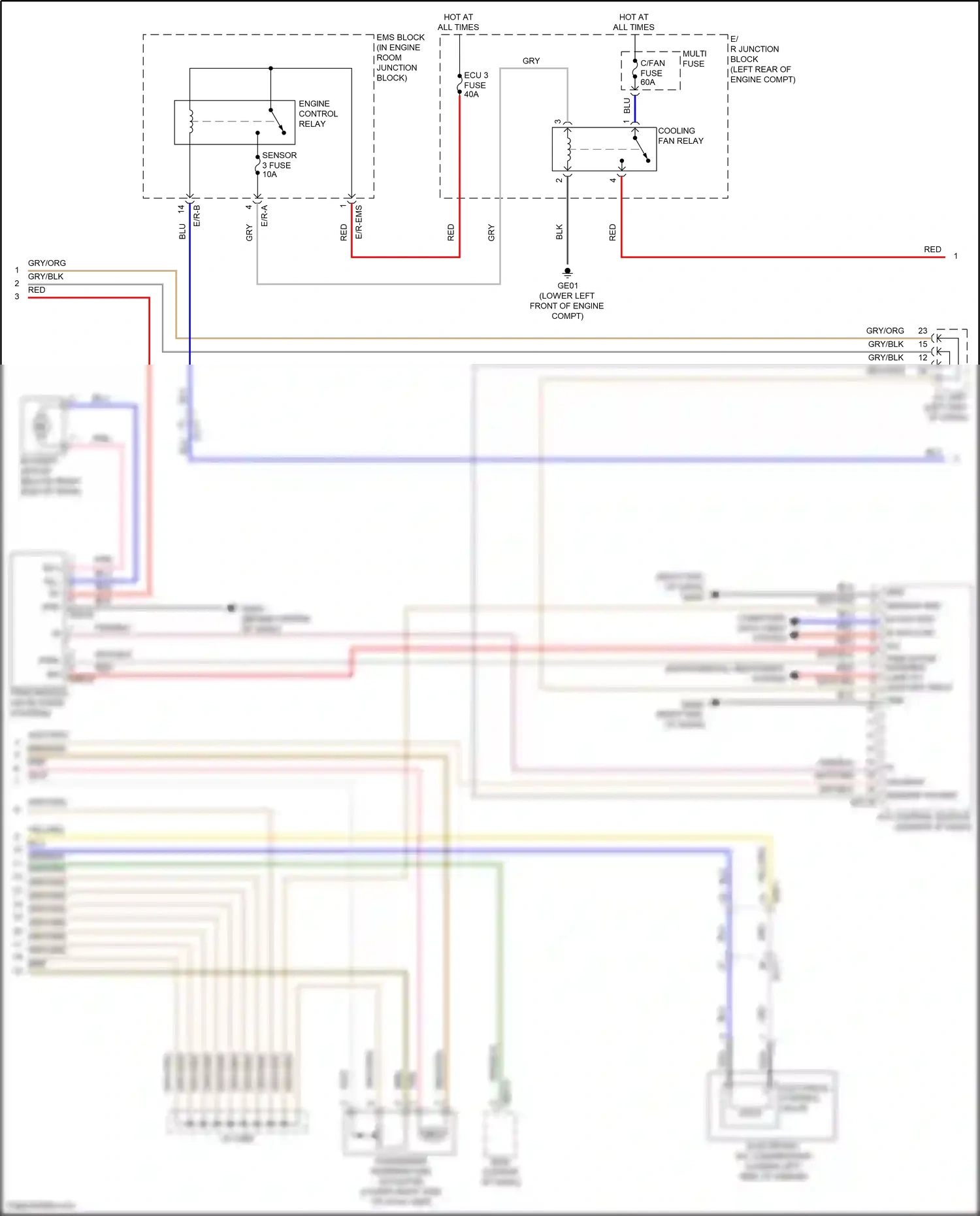 Wiring diagram on input for Hyundai Santa Fe III facelift (2015-2018) (3 of 16)