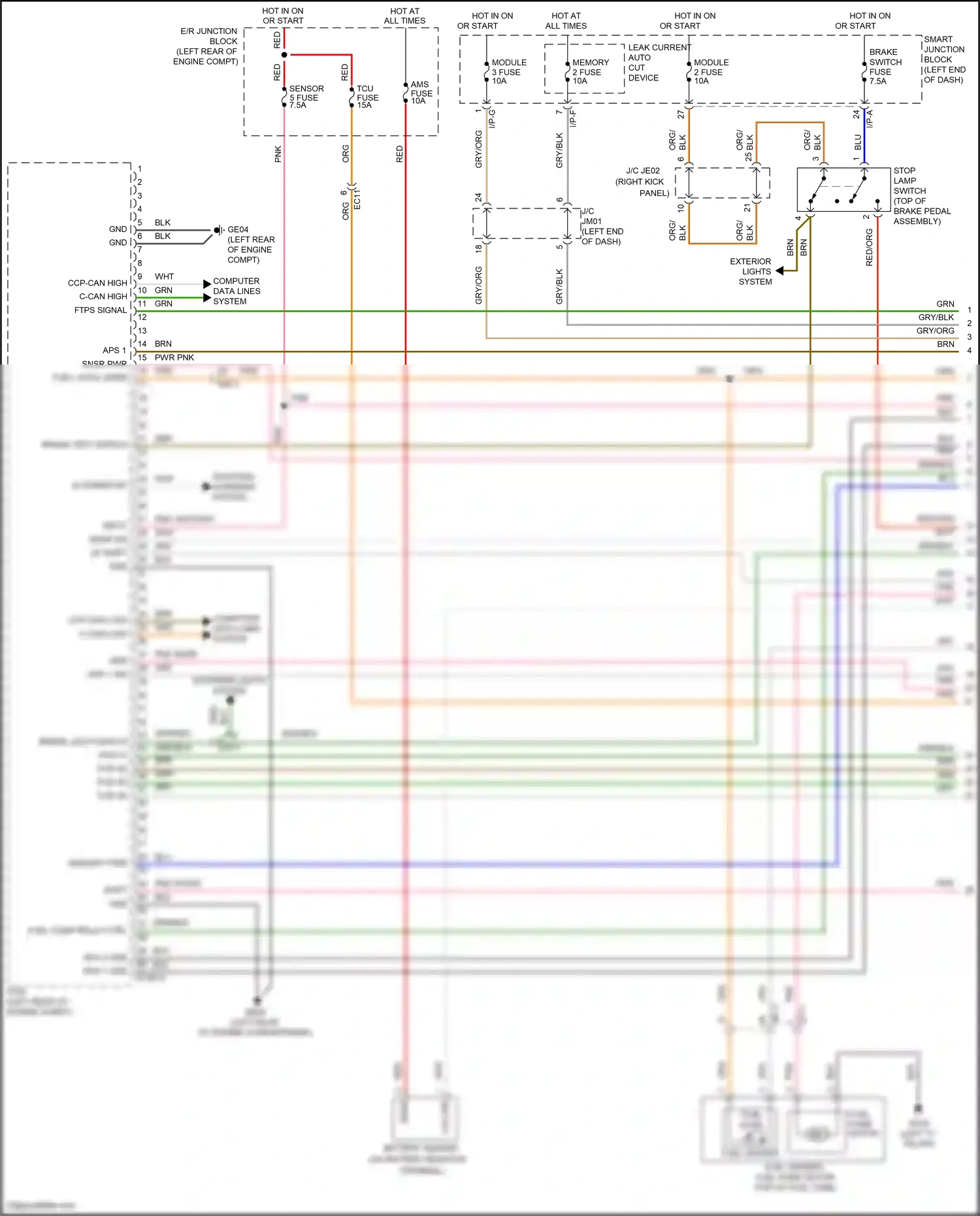 Wiring diagram panel) for Hyundai Santa Fe III facelift (2015-2018) (1 of 1)