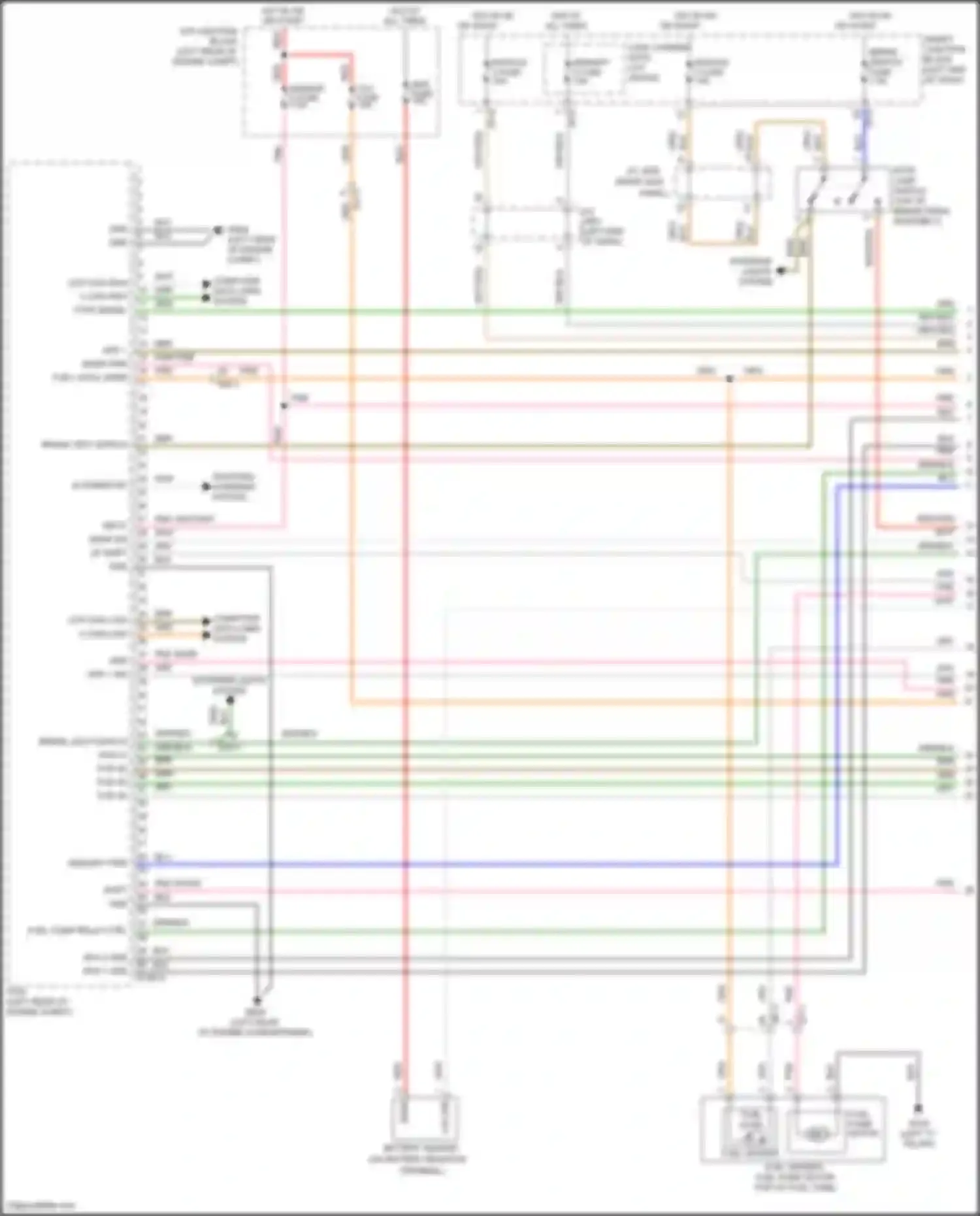 Wiring diagram pnk on/start input for Hyundai Santa Fe III facelift (2015-2018) (1 of 1)
