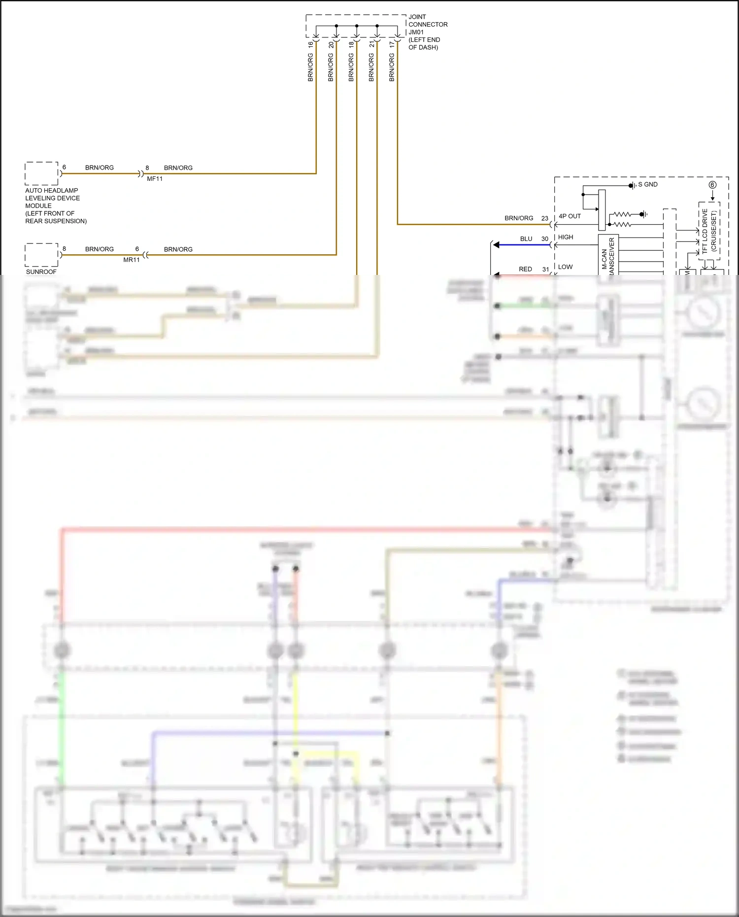 Wiring diagram select/ reset for Hyundai Santa Fe III facelift (2015-2018) (1 of 4)