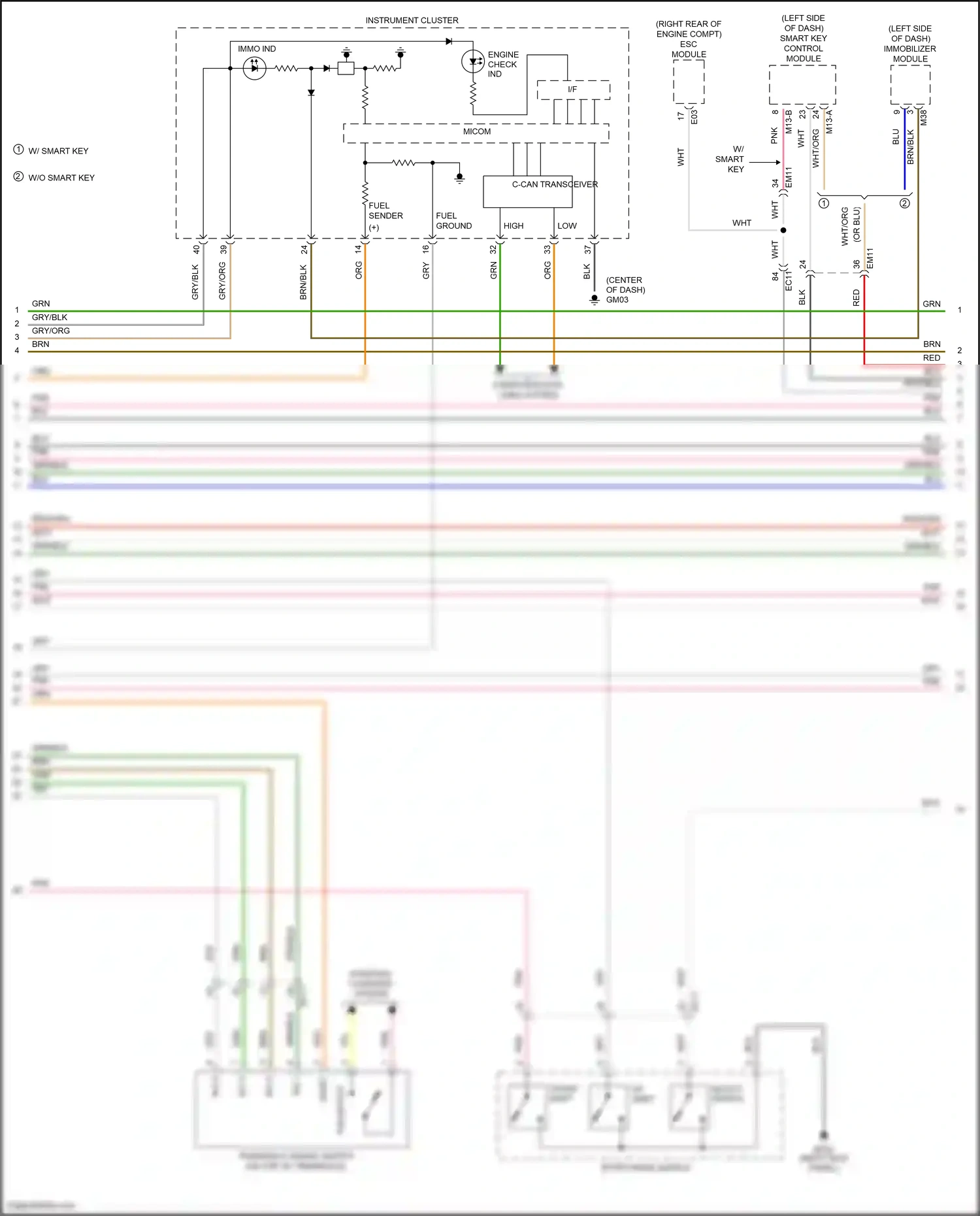 Wiring diagram select switch for Hyundai Santa Fe III facelift (2015-2018) (5 of 5)