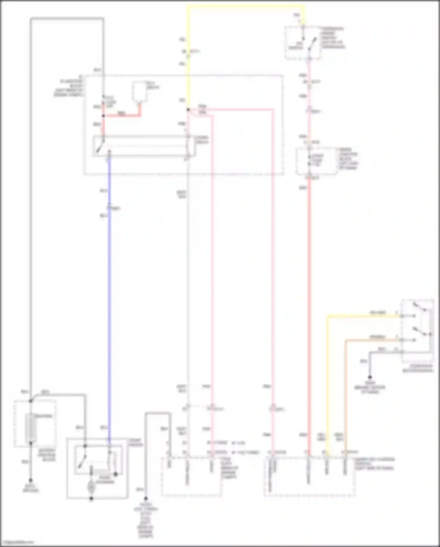 Wiring diagram start/stop button switch for Hyundai Santa Fe III facelift (2015-2018) (4 of 4)