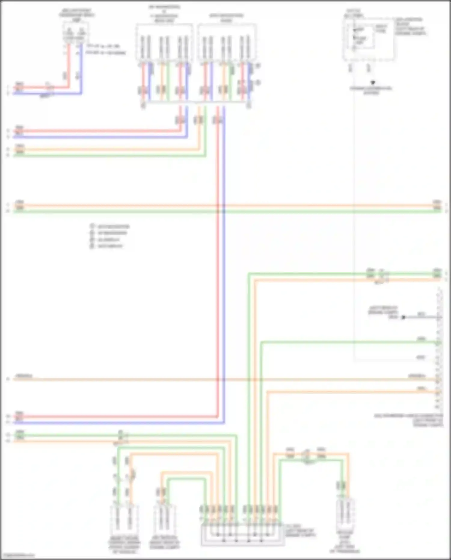 Wiring diagram w/o navigation w/ navigation w/ display w/o display for Hyundai Santa Fe III facelift (2015-2018) (1 of 1)