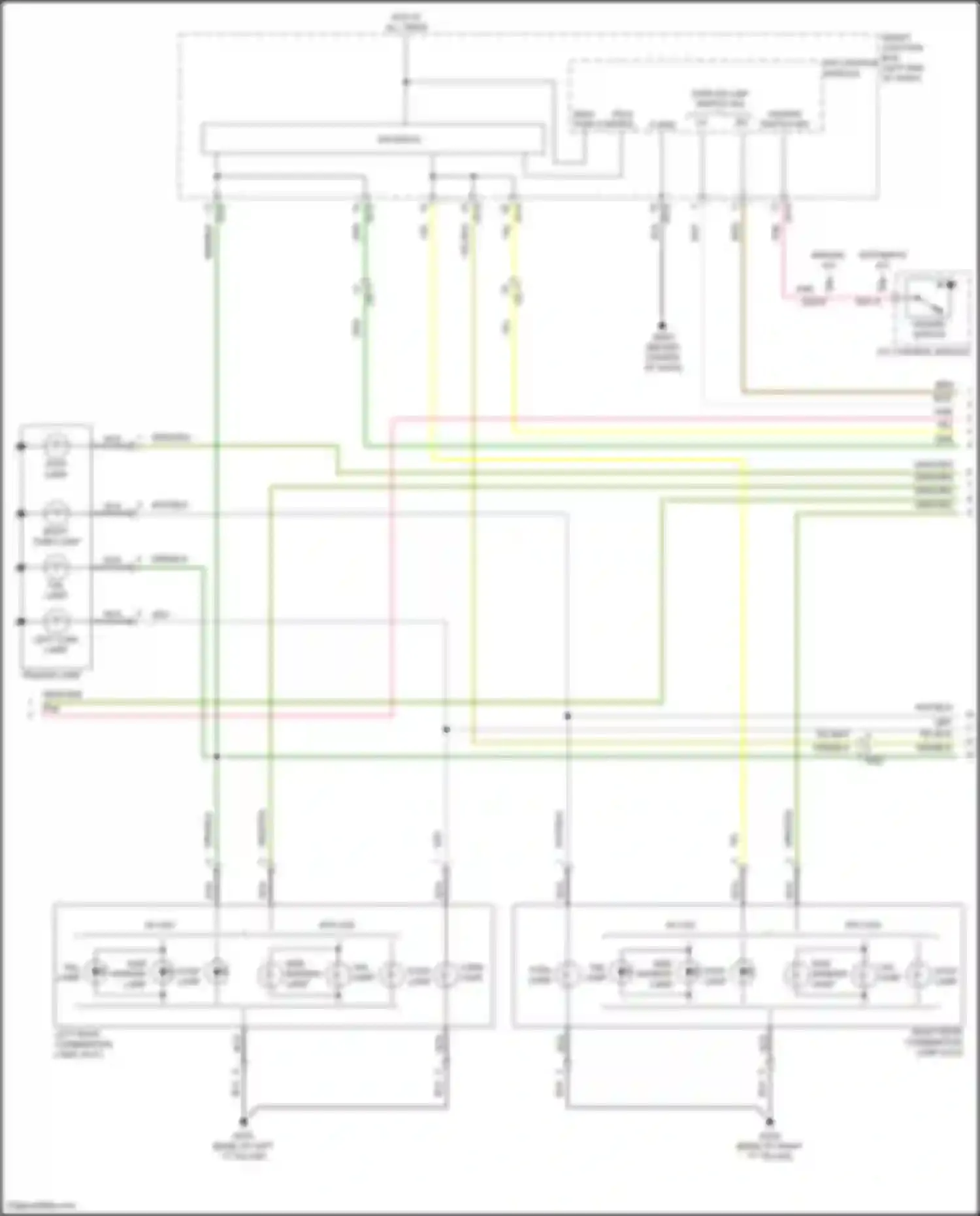Santa Fe Hyundai III (2012-2016): Exterior lamps circuit (2 of 4)