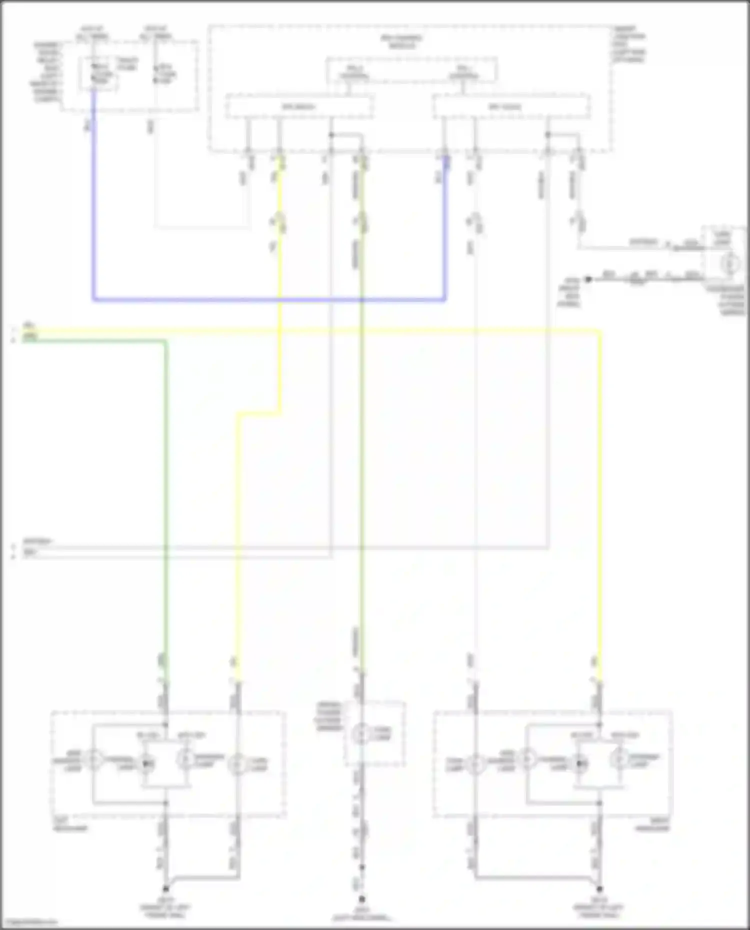 Santa Fe Hyundai III (2012-2016): Exterior lamps circuit (4 of 4)