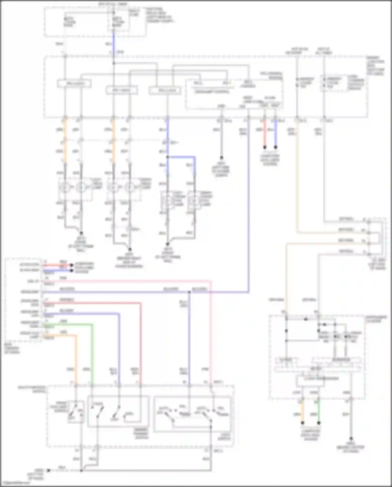 Santa Fe Hyundai III (2012-2016): Headlamps circuit