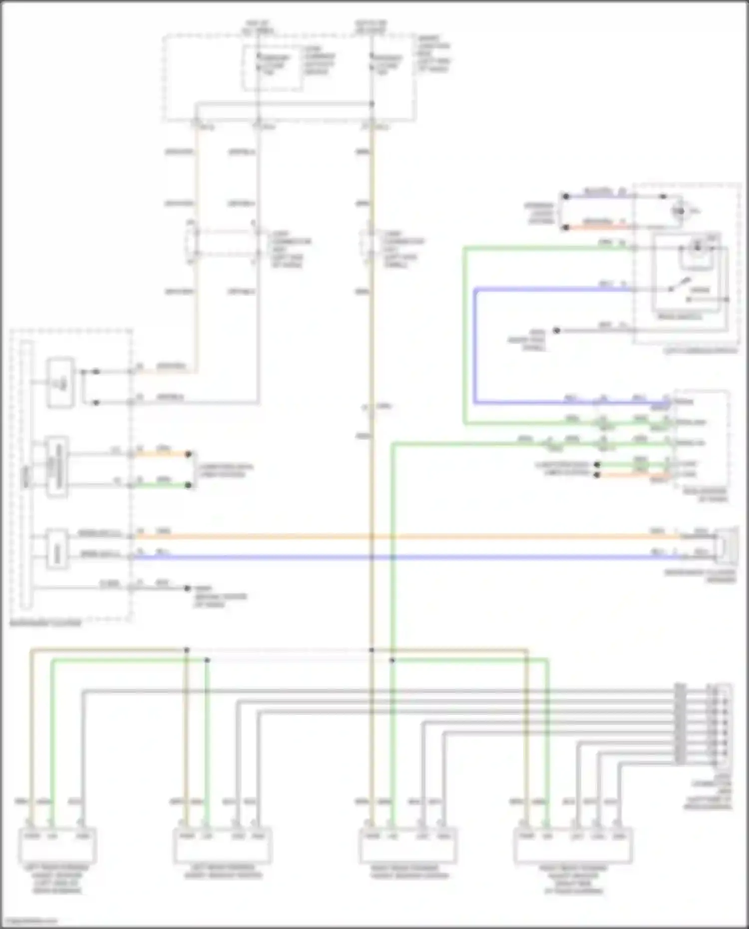 Santa Fe Hyundai III (2012-2016): Parking assistant circuit