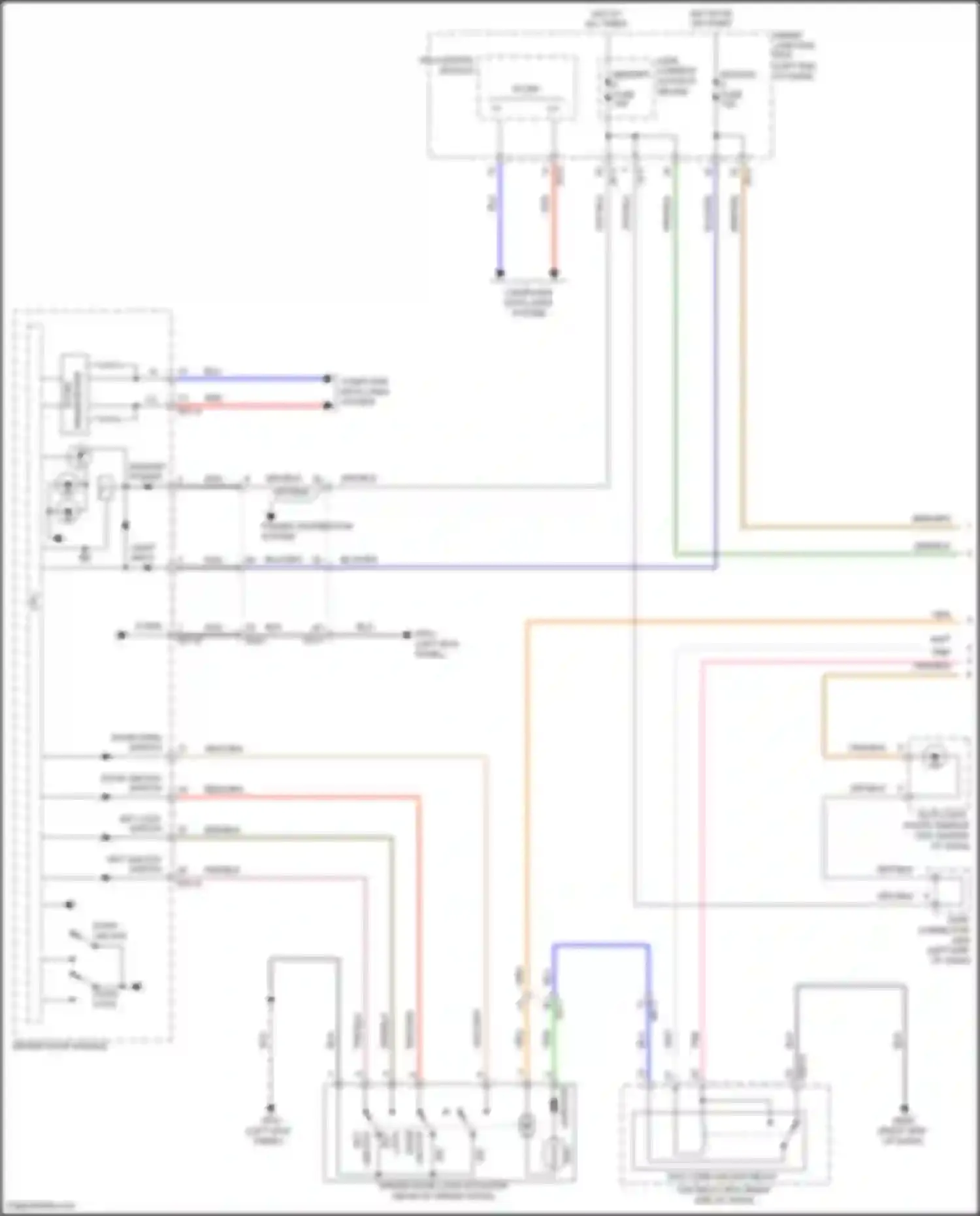 Santa Fe Hyundai III (2012-2016): Power door locks circuit (1 of 3)
