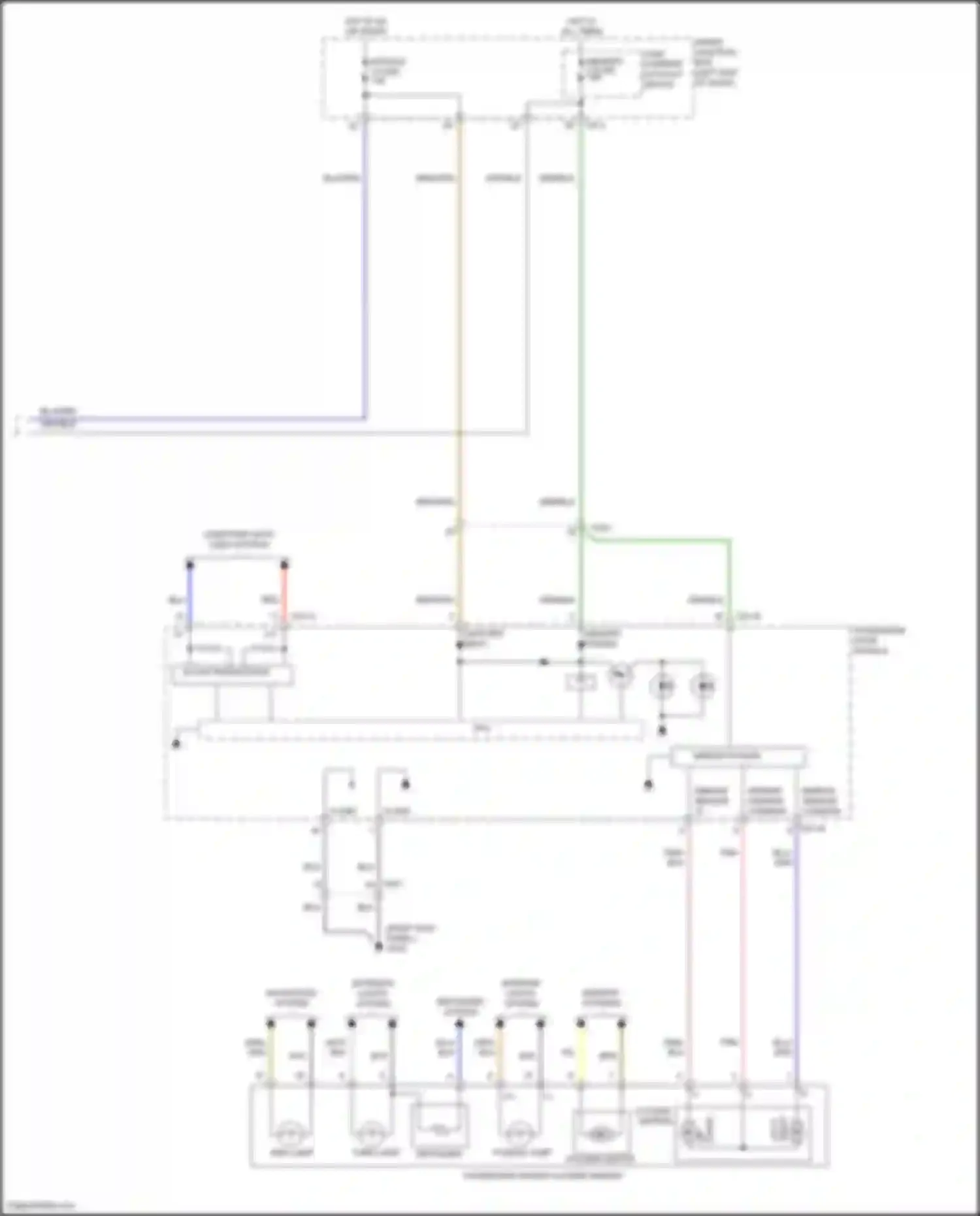 Santa Fe Hyundai III (2012-2016): Power mirrors circuit (2 of 2)
