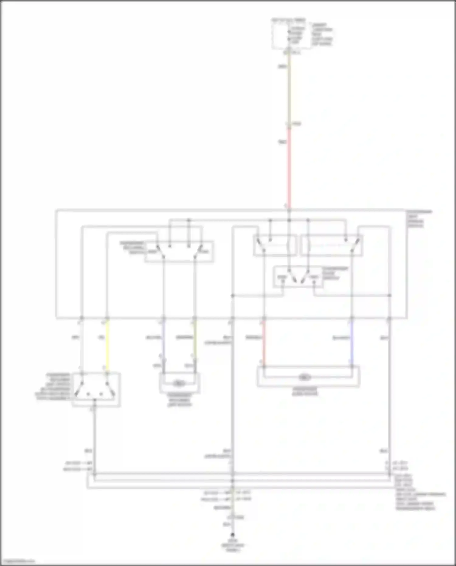 Santa Fe Hyundai III (2012-2016): Passenger power seat circuit