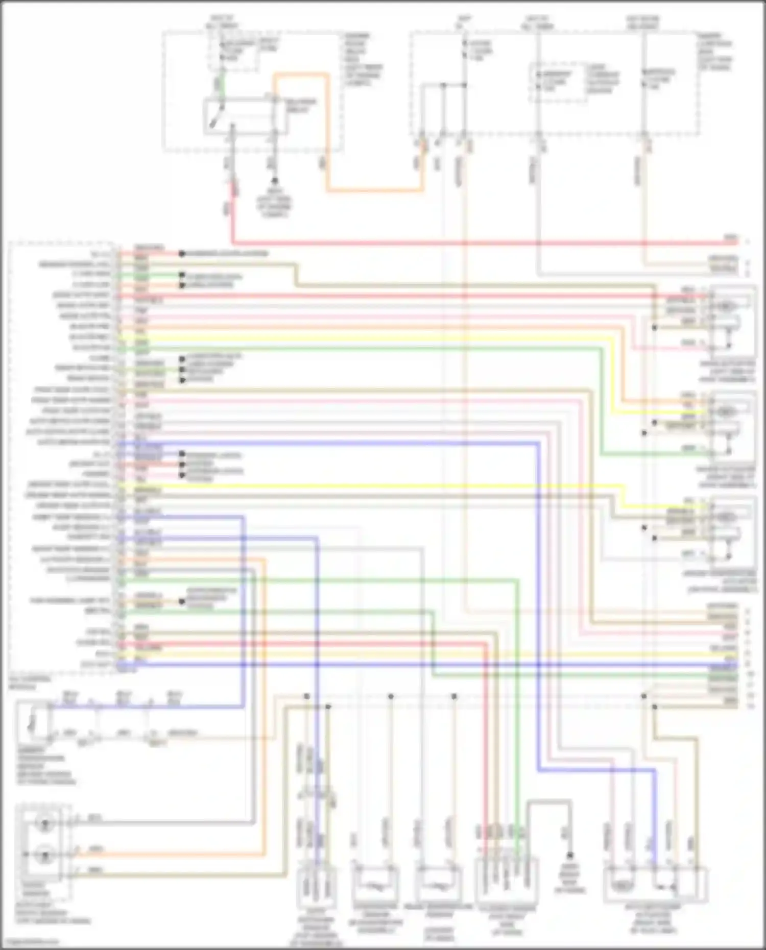Wiring diagram auto defogger sensor for Hyundai Santa Fe III (2012-2016) (1 of 2)