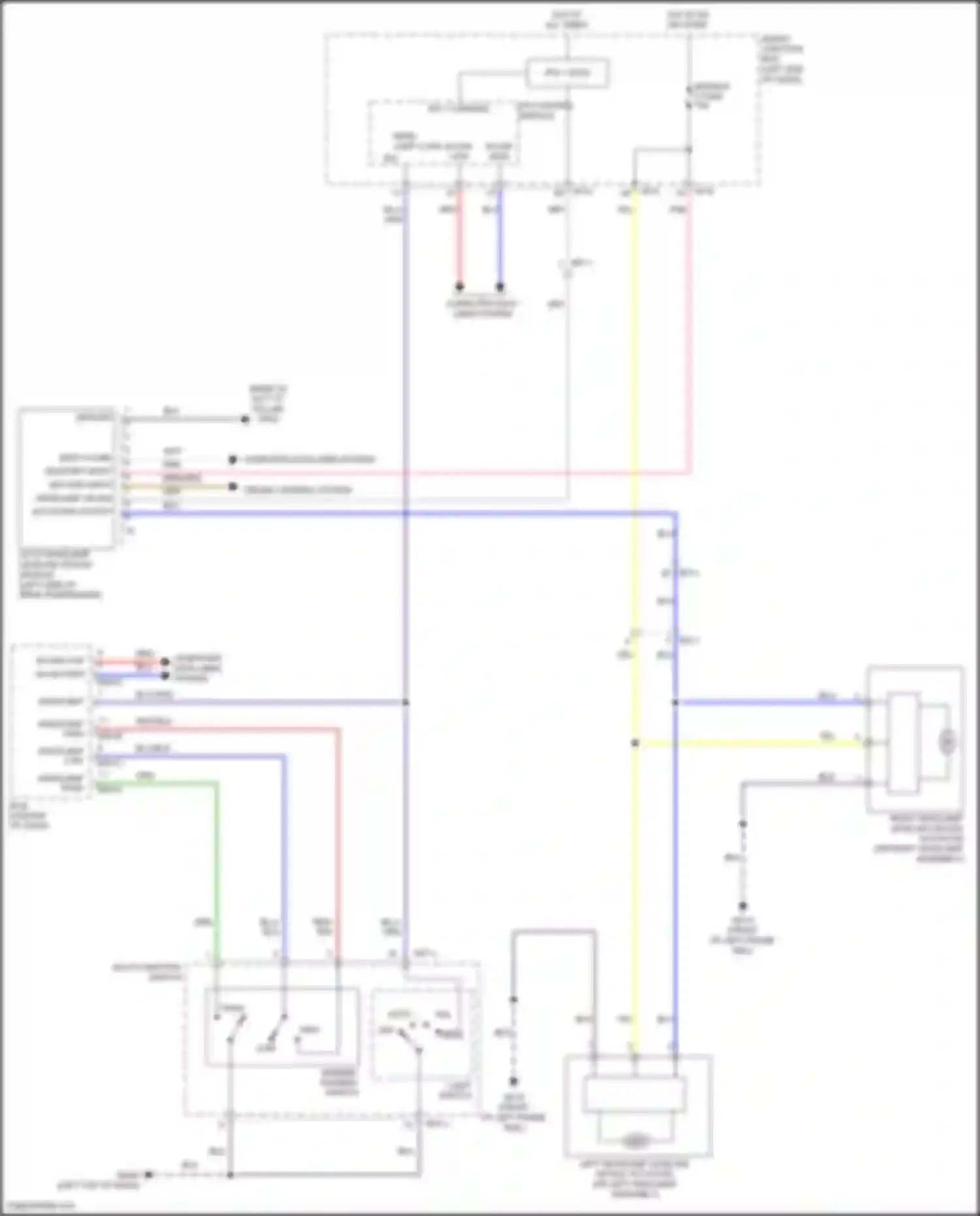 Wiring diagram auto headlamp leveling device module for Hyundai Santa Fe III (2012-2016) (3 of 6)