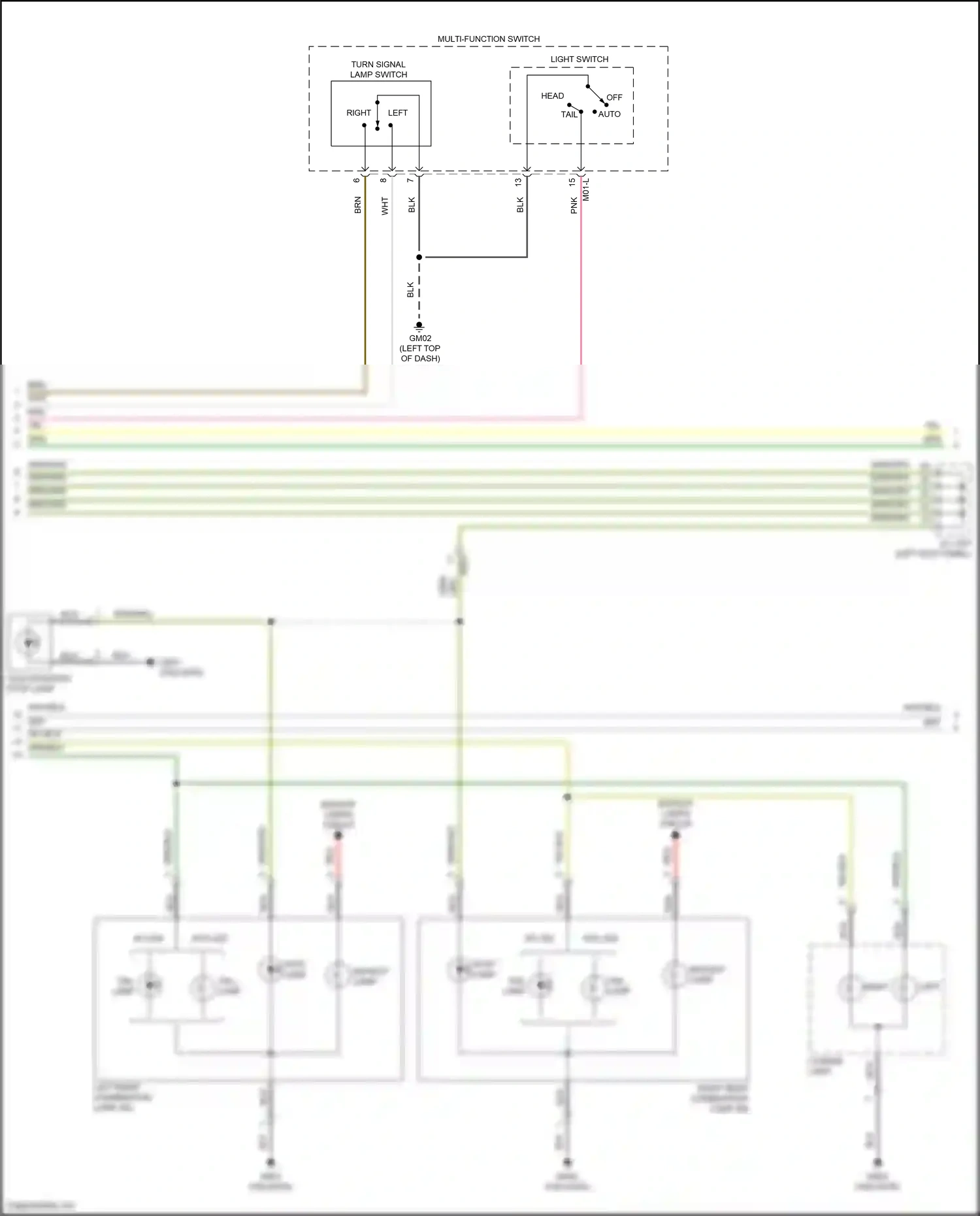 Wiring diagram auto tail for Hyundai Santa Fe III (2012-2016) (1 of 2)