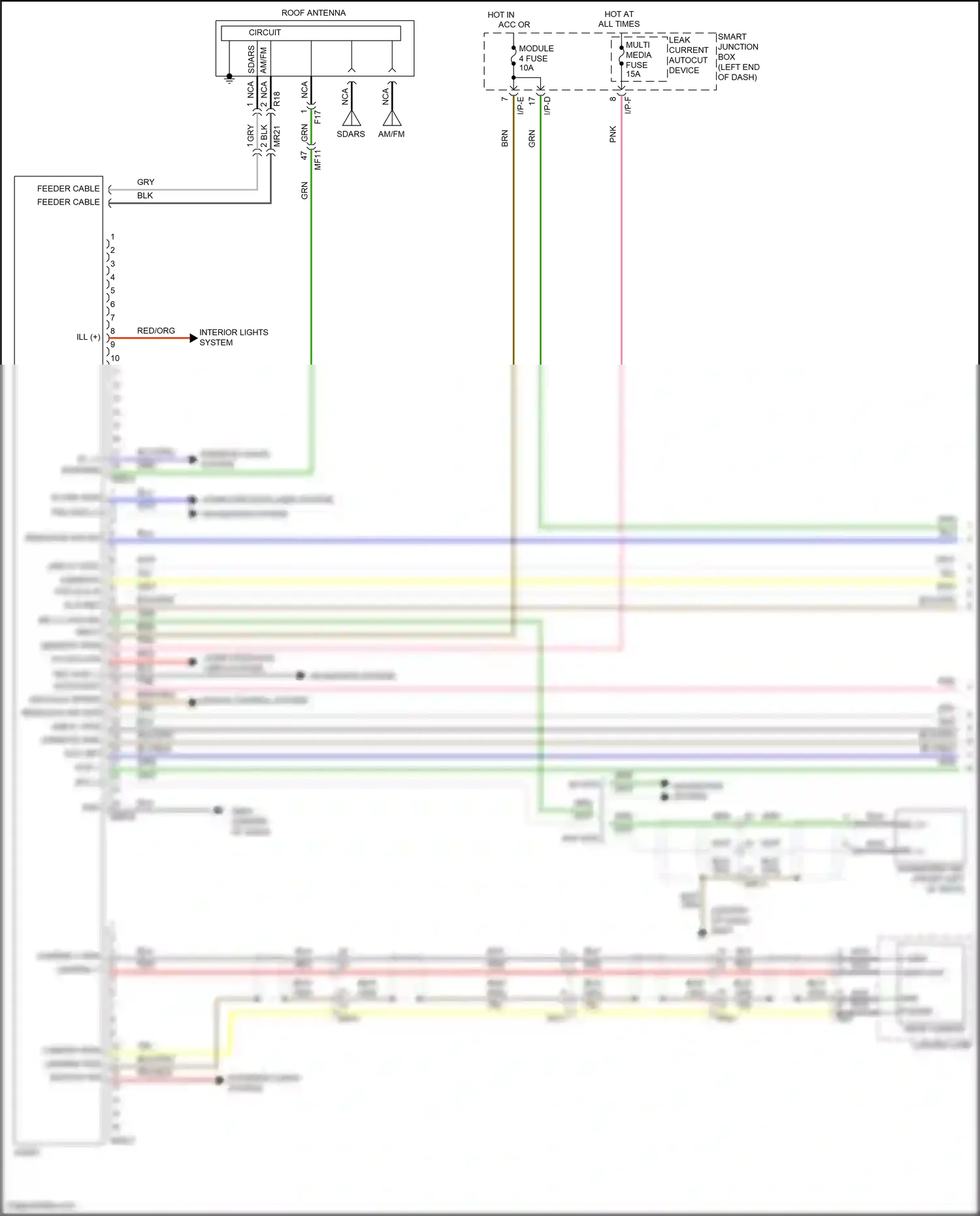 Wiring diagram aux ref for Hyundai Santa Fe III (2012-2016) (5 of 8)