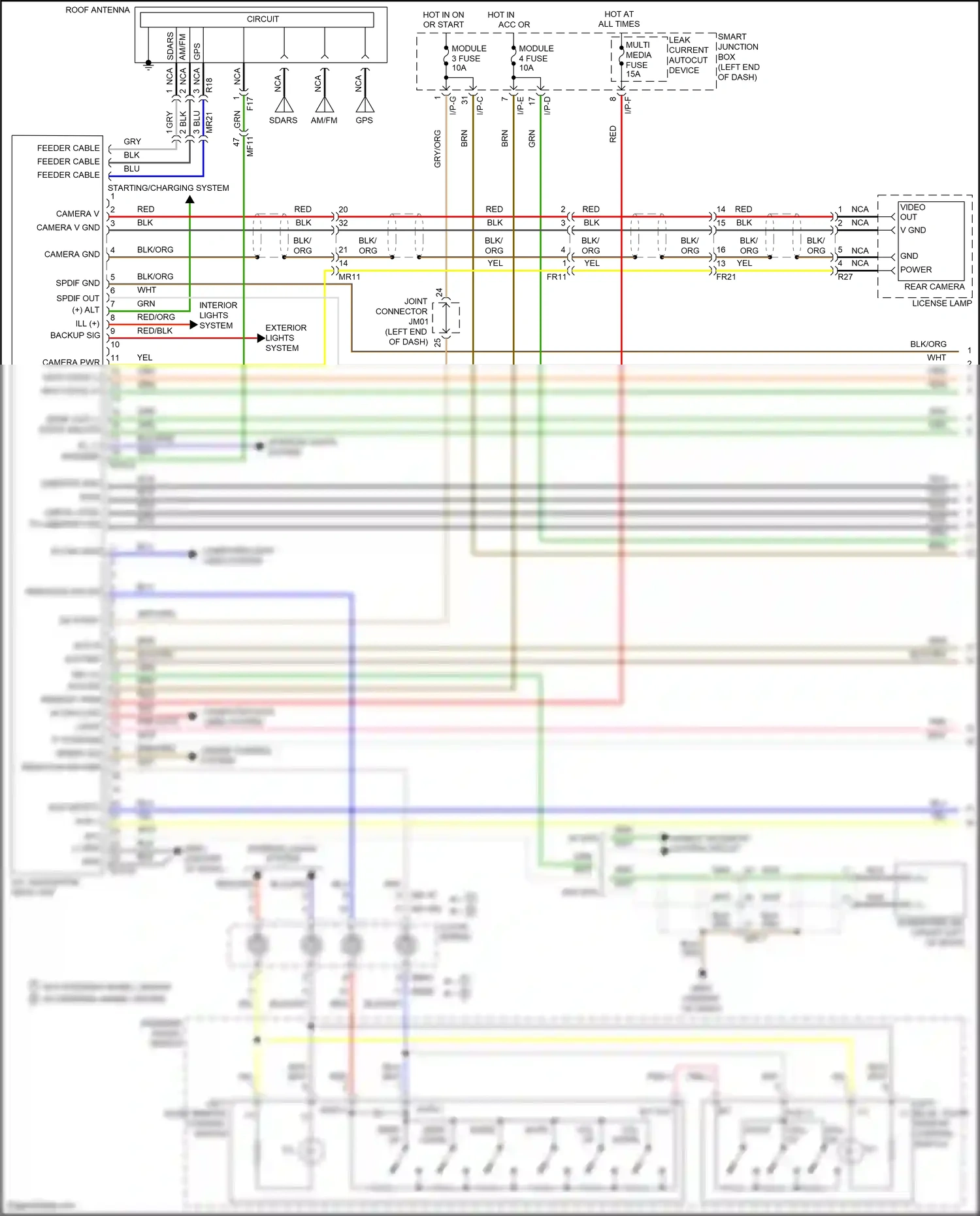 Wiring diagram aux ref for Hyundai Santa Fe III (2012-2016) (1 of 8)