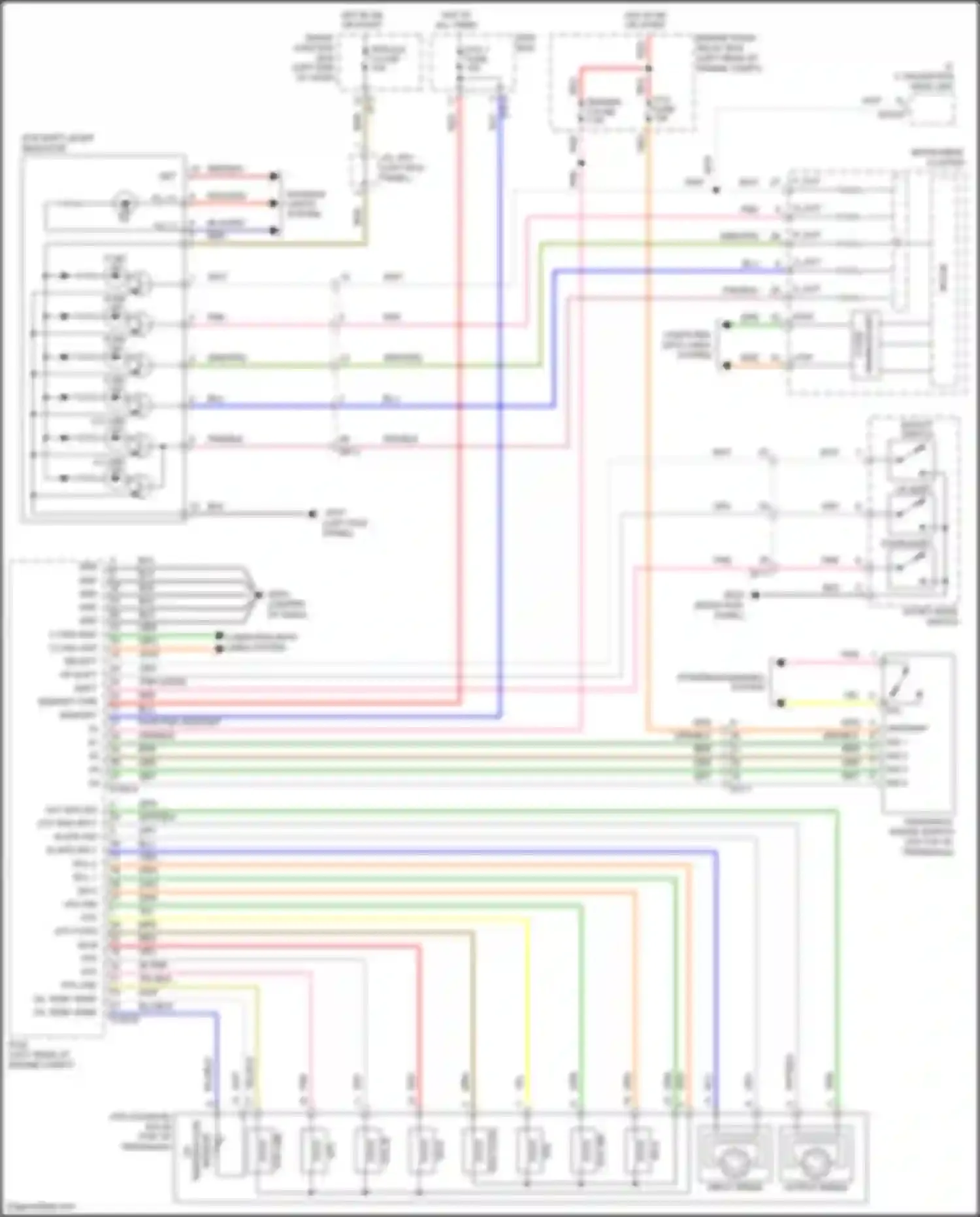 Wiring diagram a/v, navigation head unit for Hyundai Santa Fe III (2012-2016) (1 of 13)