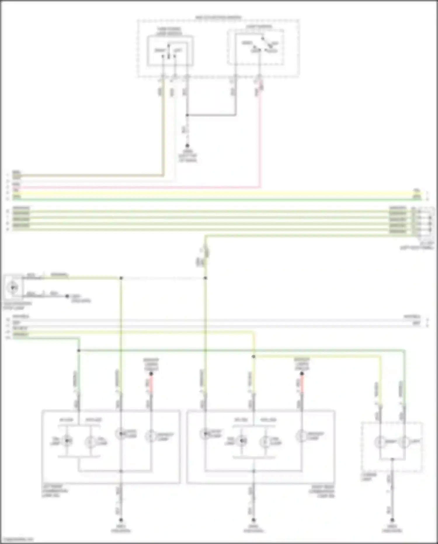 Wiring diagram backup lamp for Hyundai Santa Fe III (2012-2016) (2 of 2)