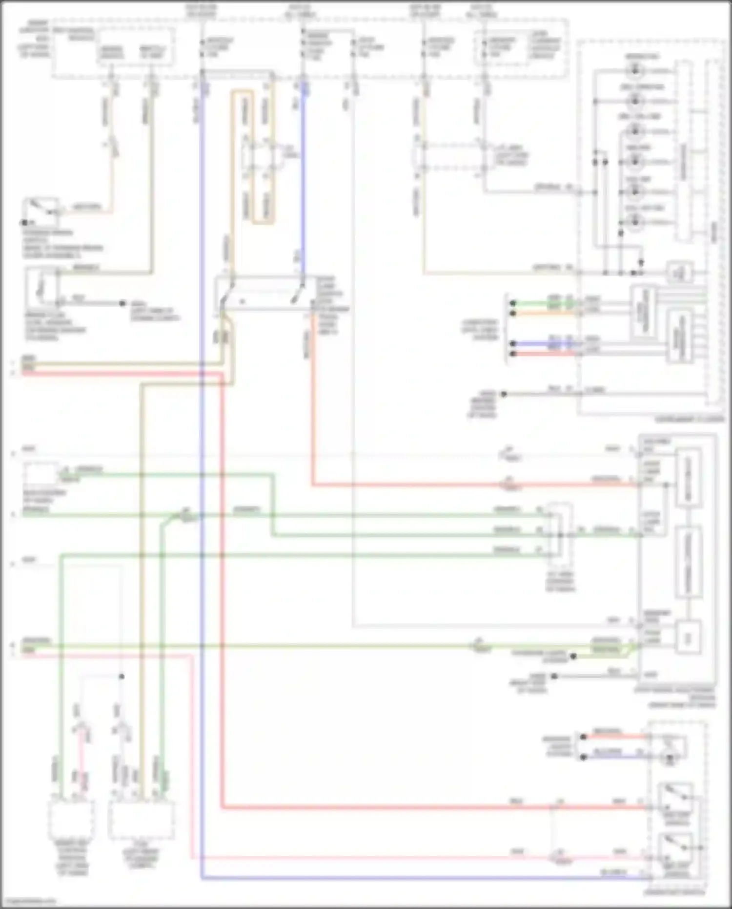 Wiring diagram brake fluid level sensor for Hyundai Santa Fe III (2012-2016) (1 of 4)