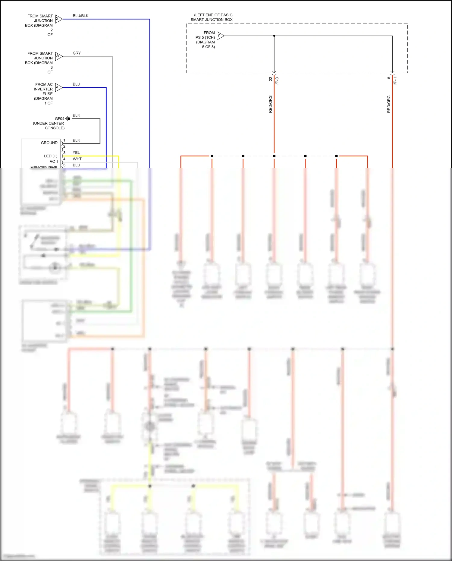 Wiring diagram clock- spring for Hyundai Santa Fe III (2012-2016) (6 of 13)