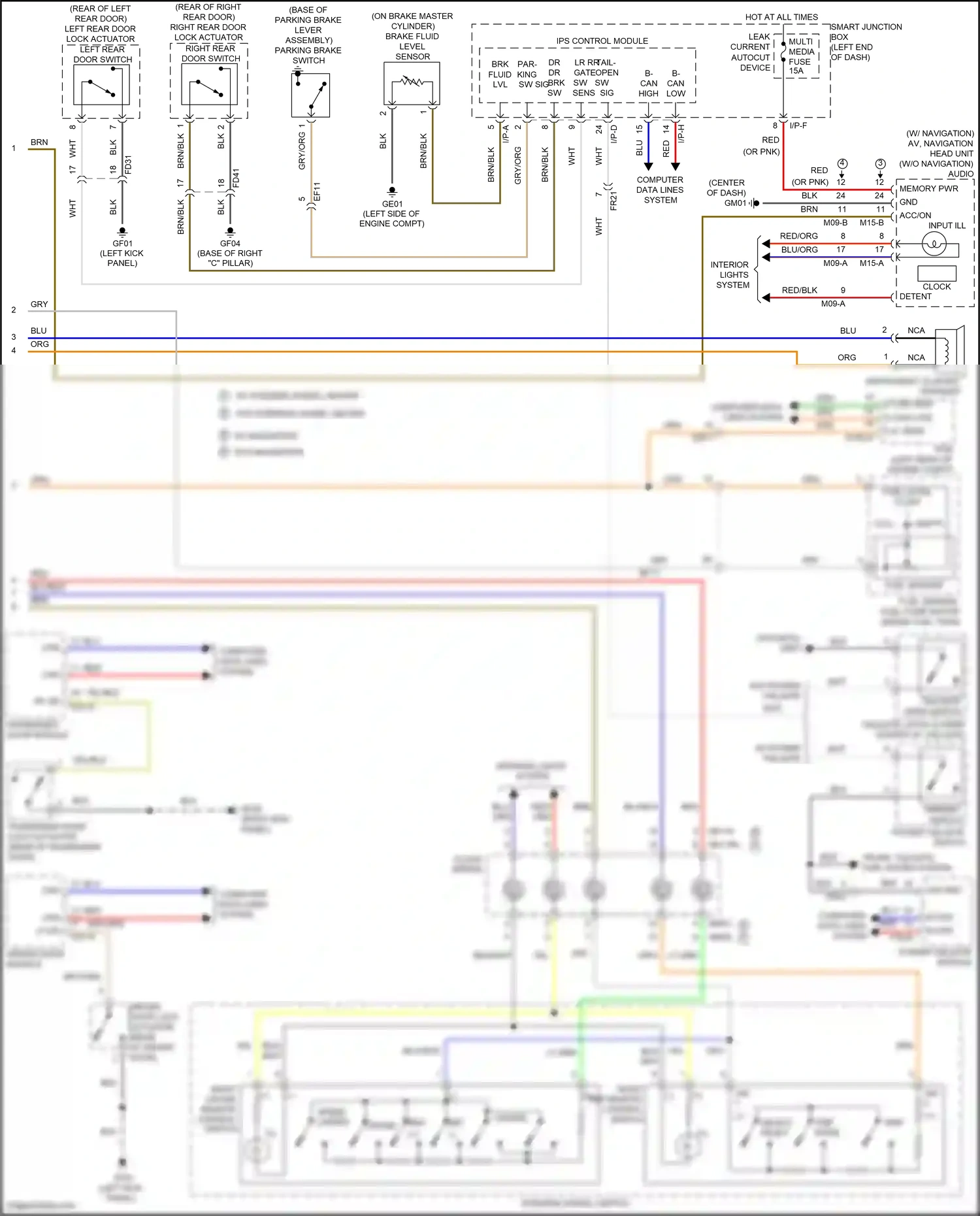 Wiring diagram clock- spring for Hyundai Santa Fe III (2012-2016) (2 of 13)