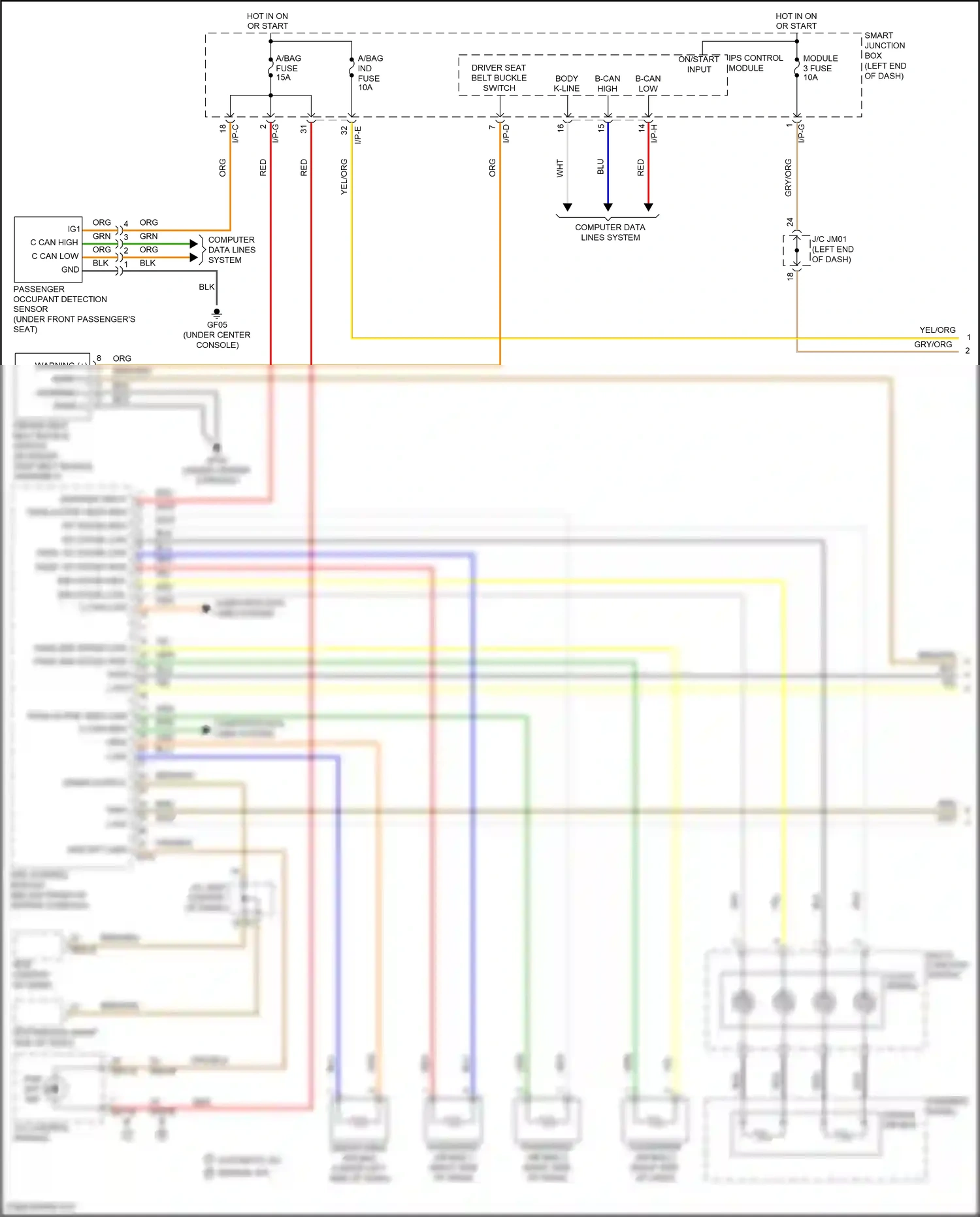Wiring diagram clock- spring for Hyundai Santa Fe III (2012-2016) (10 of 13)