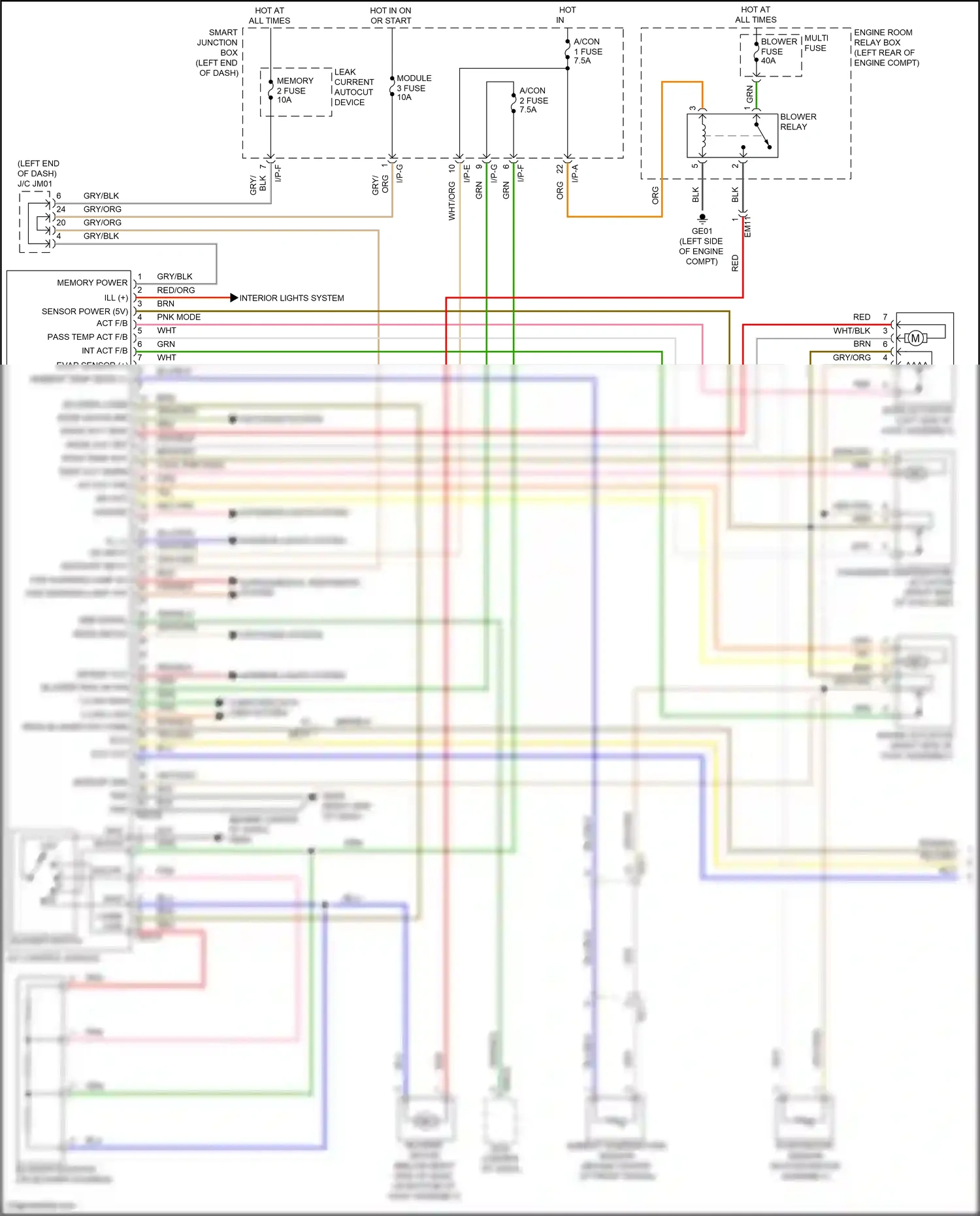 Wiring diagram comm low for Hyundai Santa Fe III (2012-2016) (1 of 1)