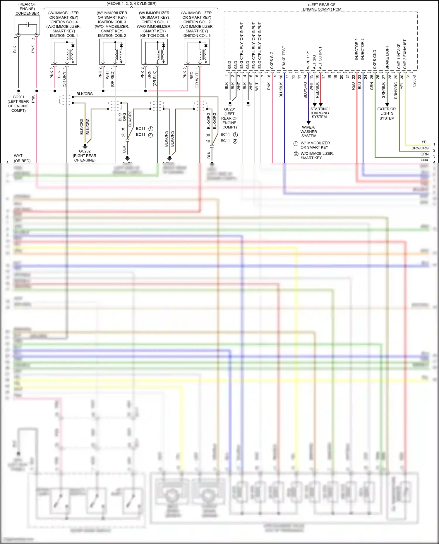 Wiring diagram down shift for Hyundai Santa Fe III (2012-2016) (3 of 6)