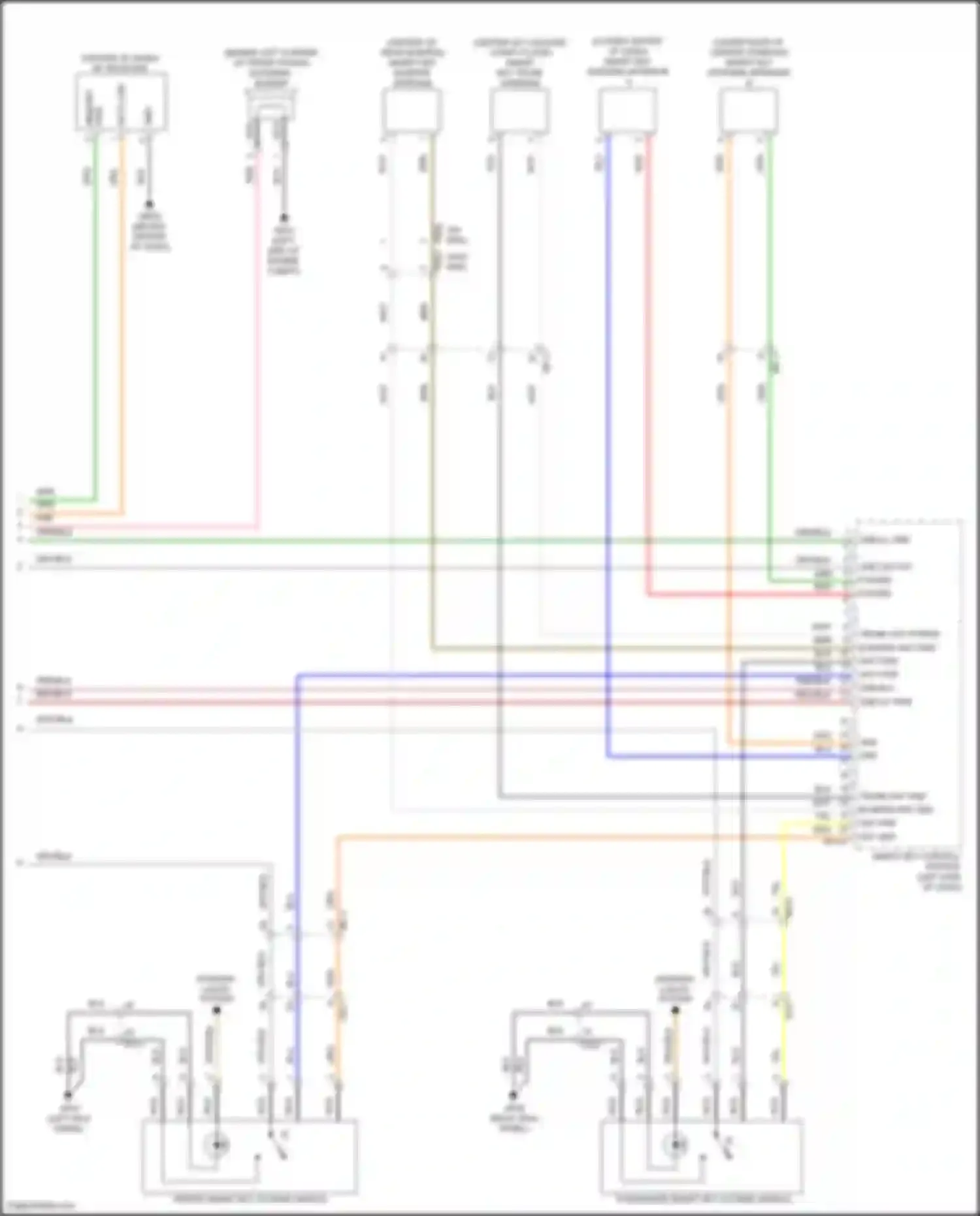 Wiring diagram driver smart key outside handle for Hyundai Santa Fe III (2012-2016) (4 of 4)