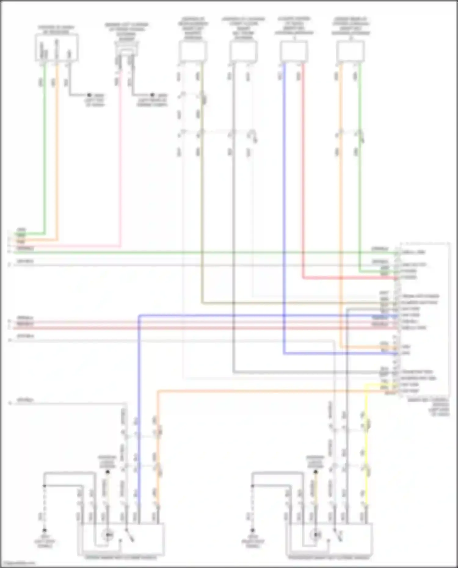 Wiring diagram driver smart key outside handle for Hyundai Santa Fe III (2012-2016) (3 of 4)