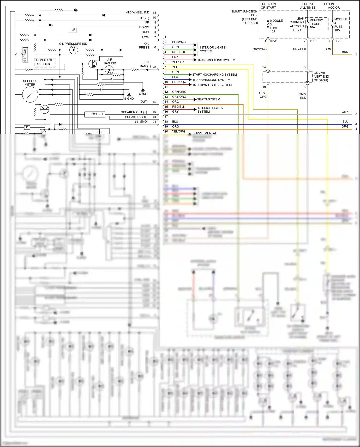Wiring diagram engine check ind for Hyundai Santa Fe III (2012-2016) (1 of 3)