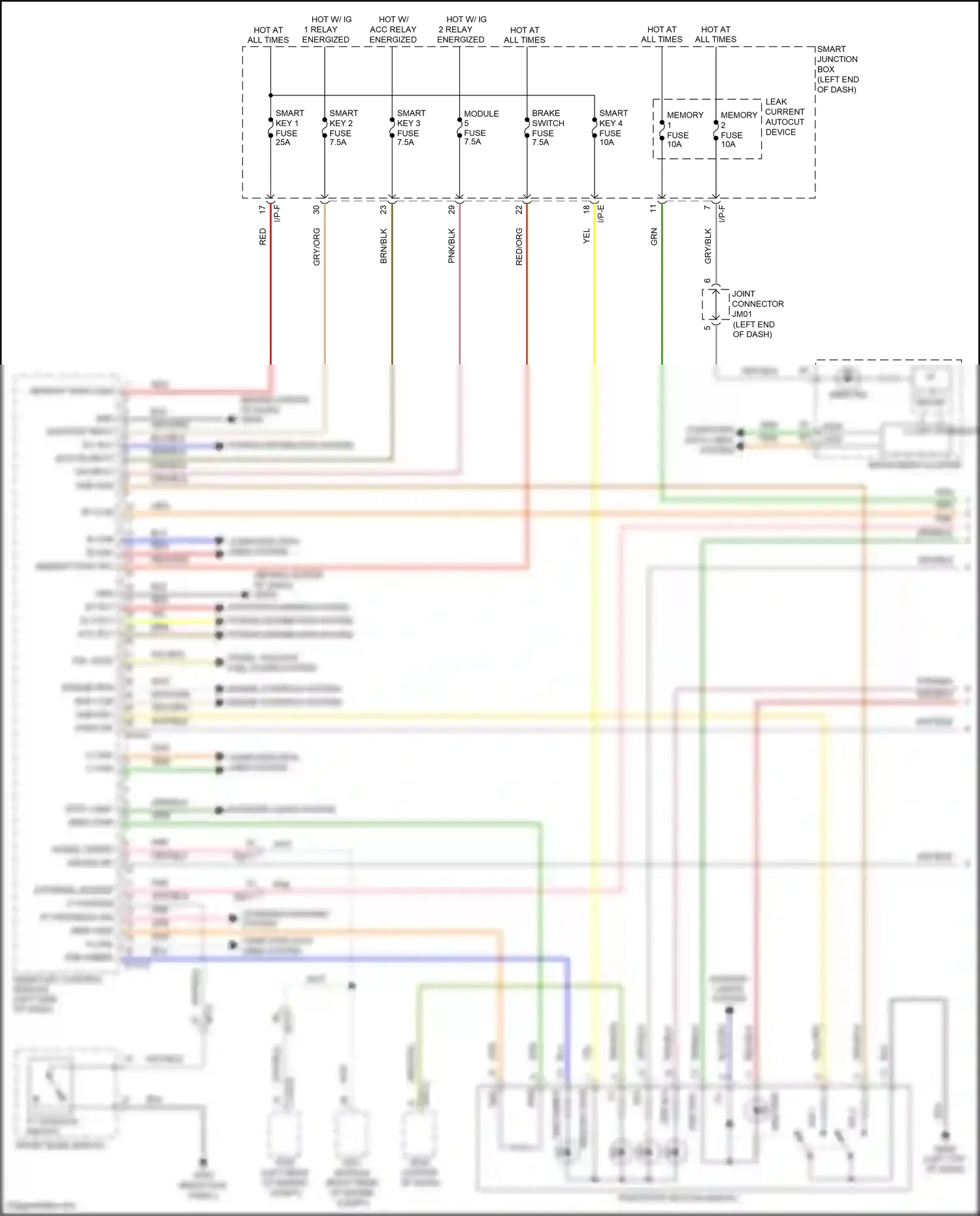 Wiring diagram esc module for Hyundai Santa Fe III (2012-2016) (4 of 7)