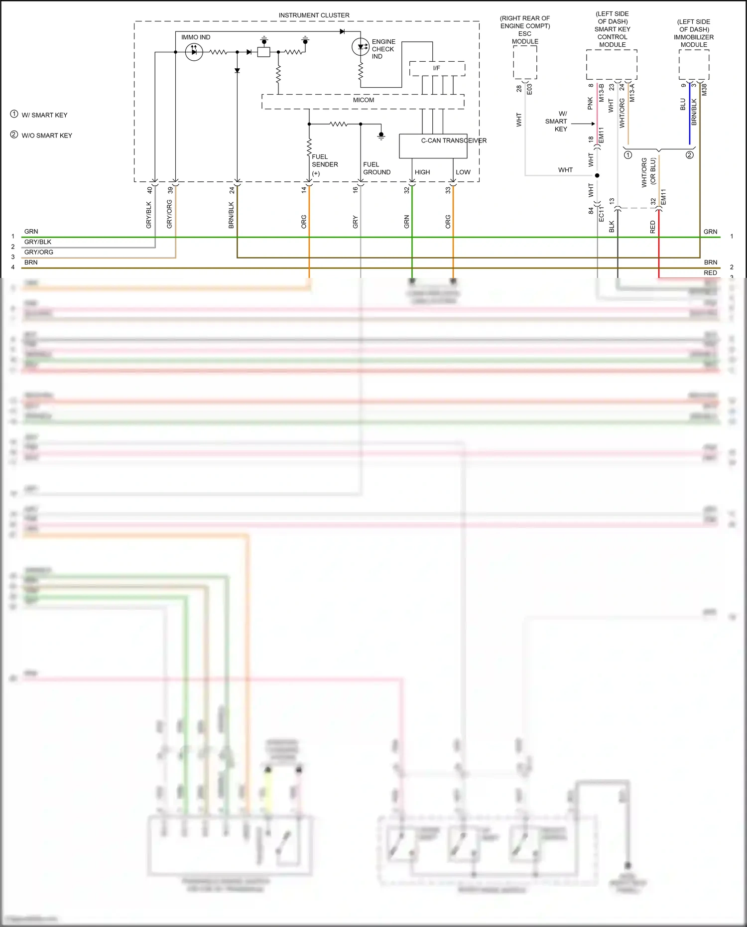 Wiring diagram esc module for Hyundai Santa Fe III (2012-2016) (7 of 7)