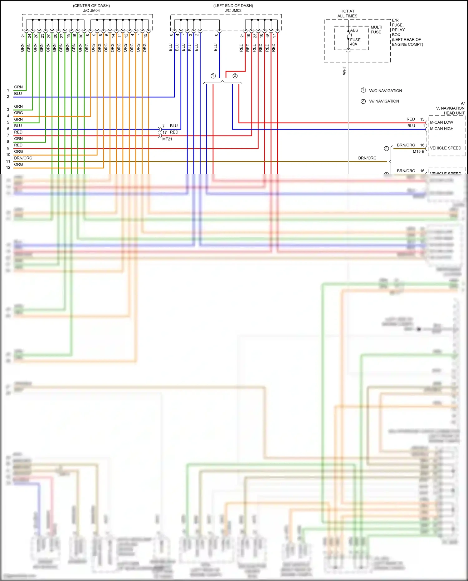 Wiring diagram immobilizer module for Hyundai Santa Fe III (2012-2016) (1 of 4)