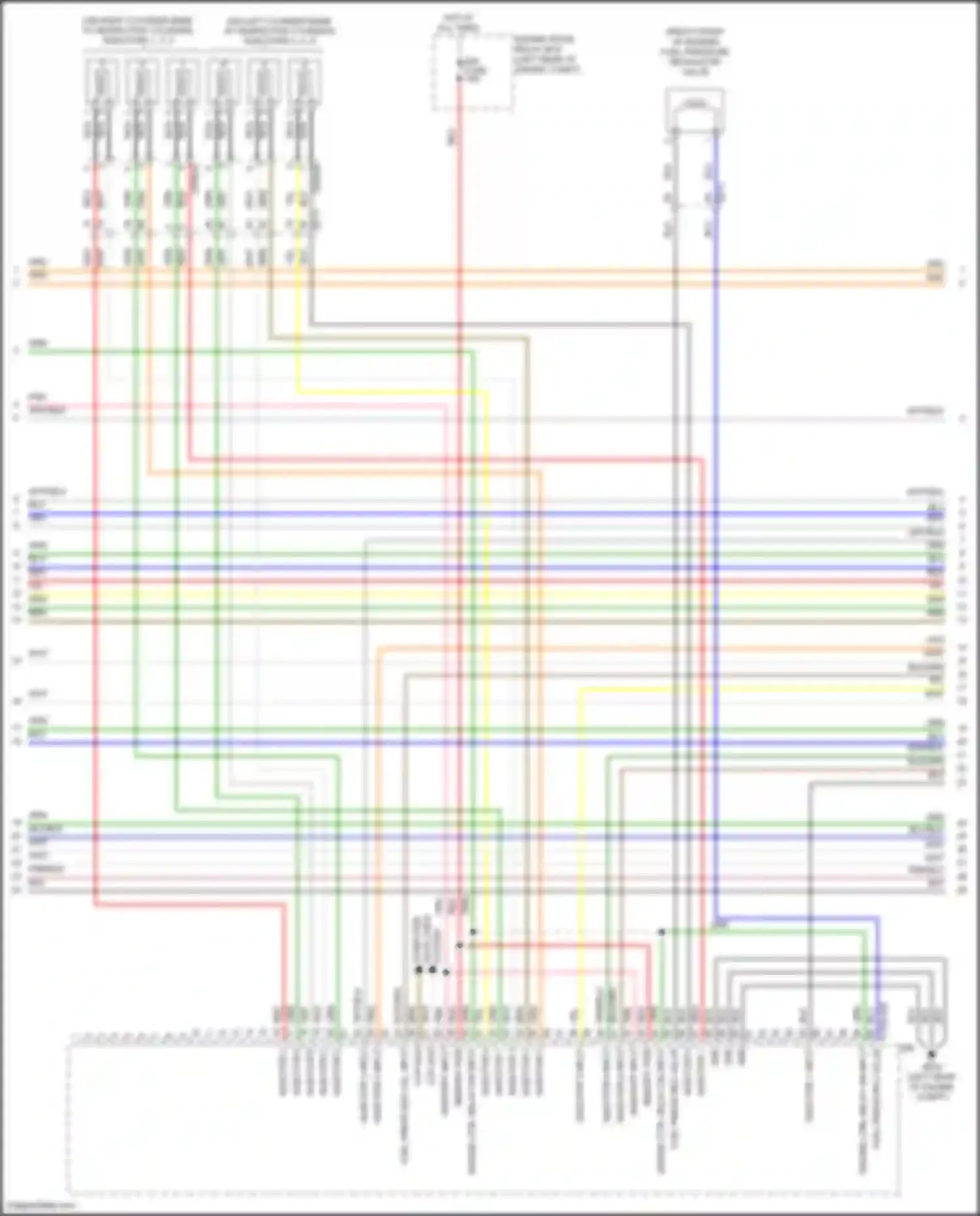 Wiring diagram injector 6 input for Hyundai Santa Fe III (2012-2016) (1 of 1)