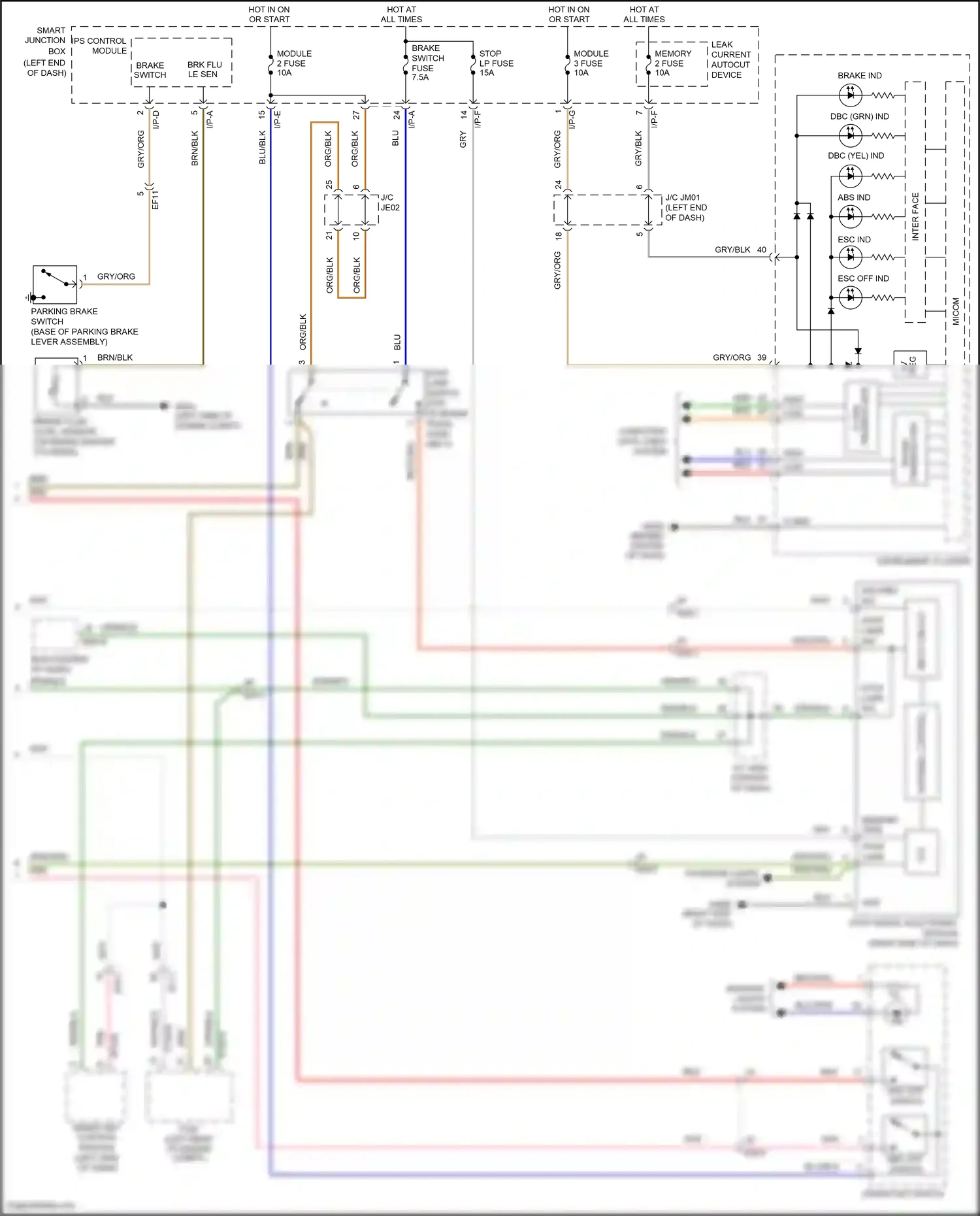 Wiring diagram i/p-e for Hyundai Santa Fe III (2012-2016) (11 of 36)