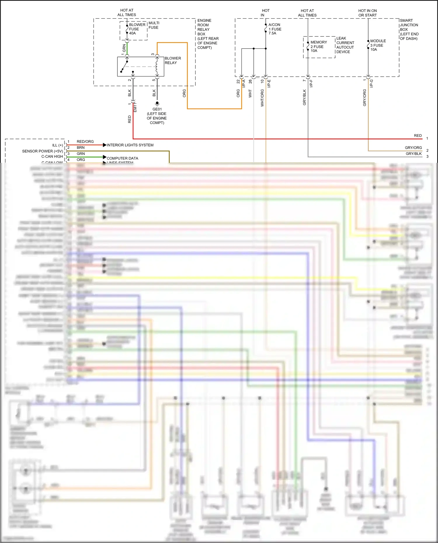 Wiring diagram i/p-e for Hyundai Santa Fe III (2012-2016) (31 of 36)