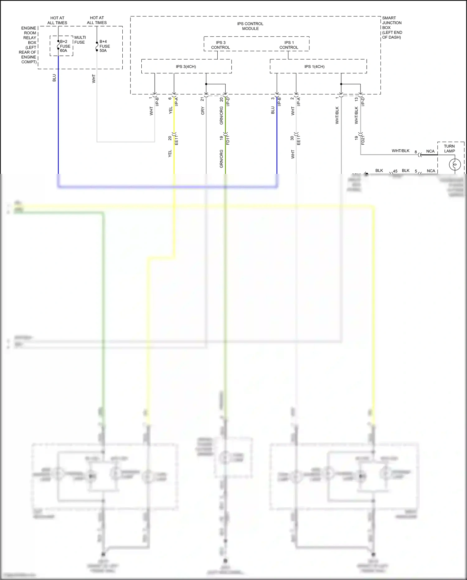 Wiring diagram ips 1 control for Hyundai Santa Fe III (2012-2016) (1 of 2)