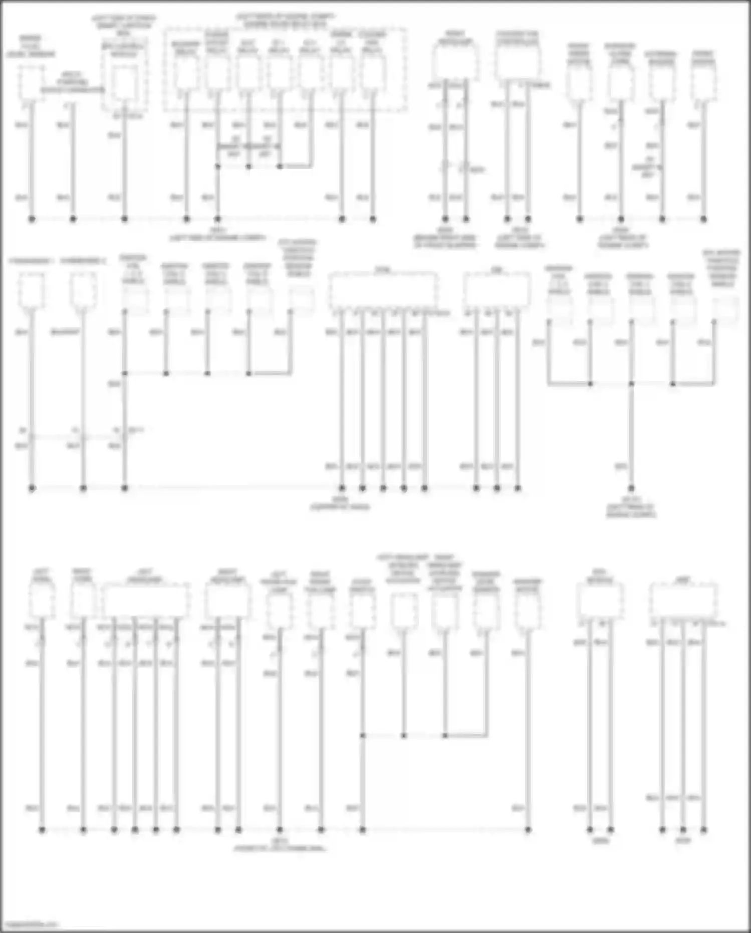 Wiring diagram left headlamp leveling device actuator for Hyundai Santa Fe III (2012-2016) (1 of 3)