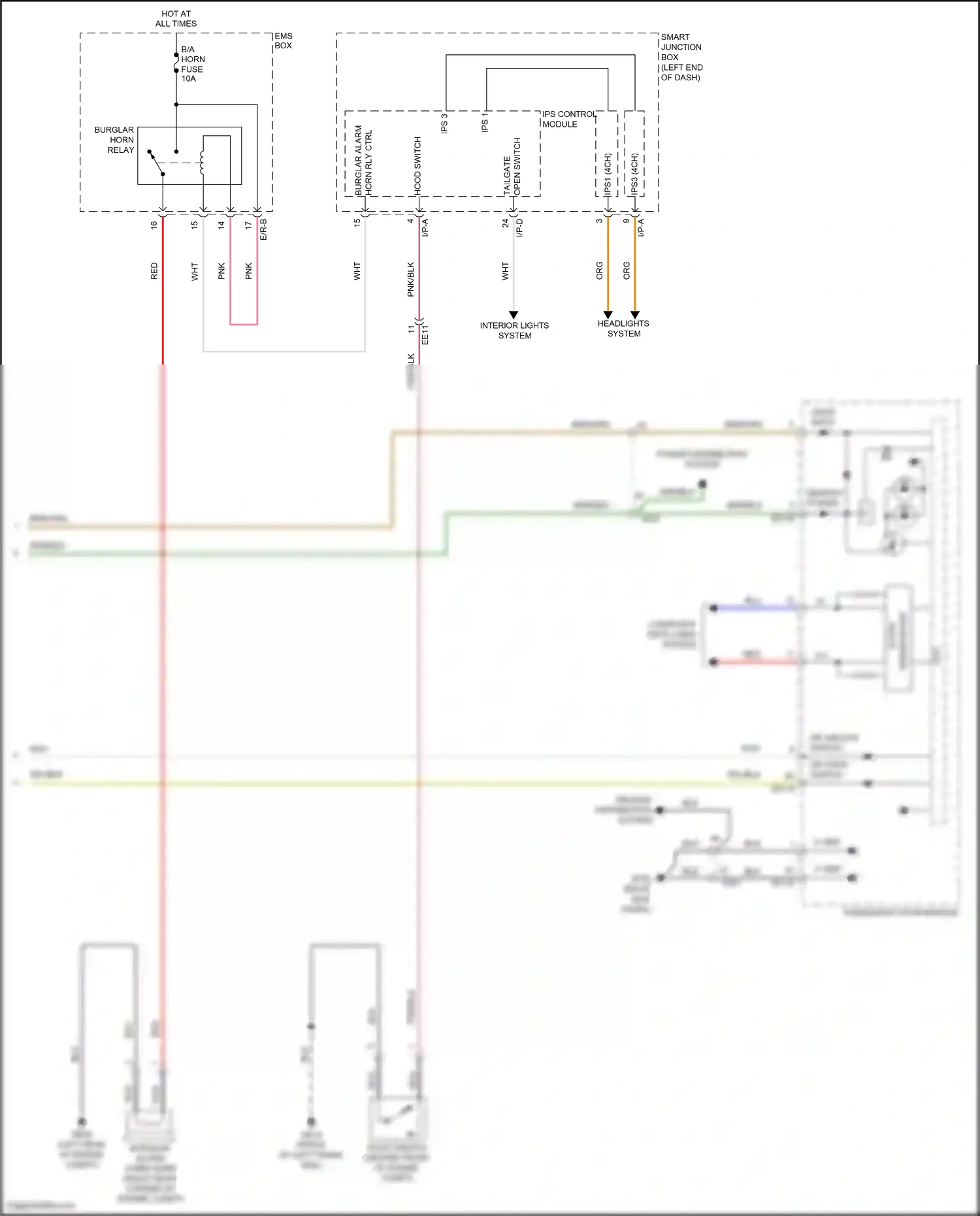 Wiring diagram memory power for Hyundai Santa Fe III (2012-2016) (14 of 26)