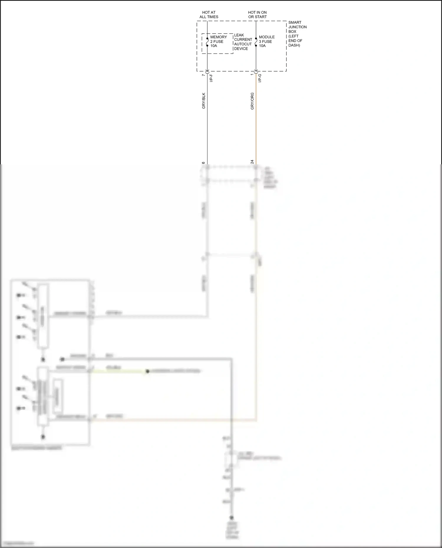 Wiring diagram mirror control for Hyundai Santa Fe III (2012-2016) (3 of 4)