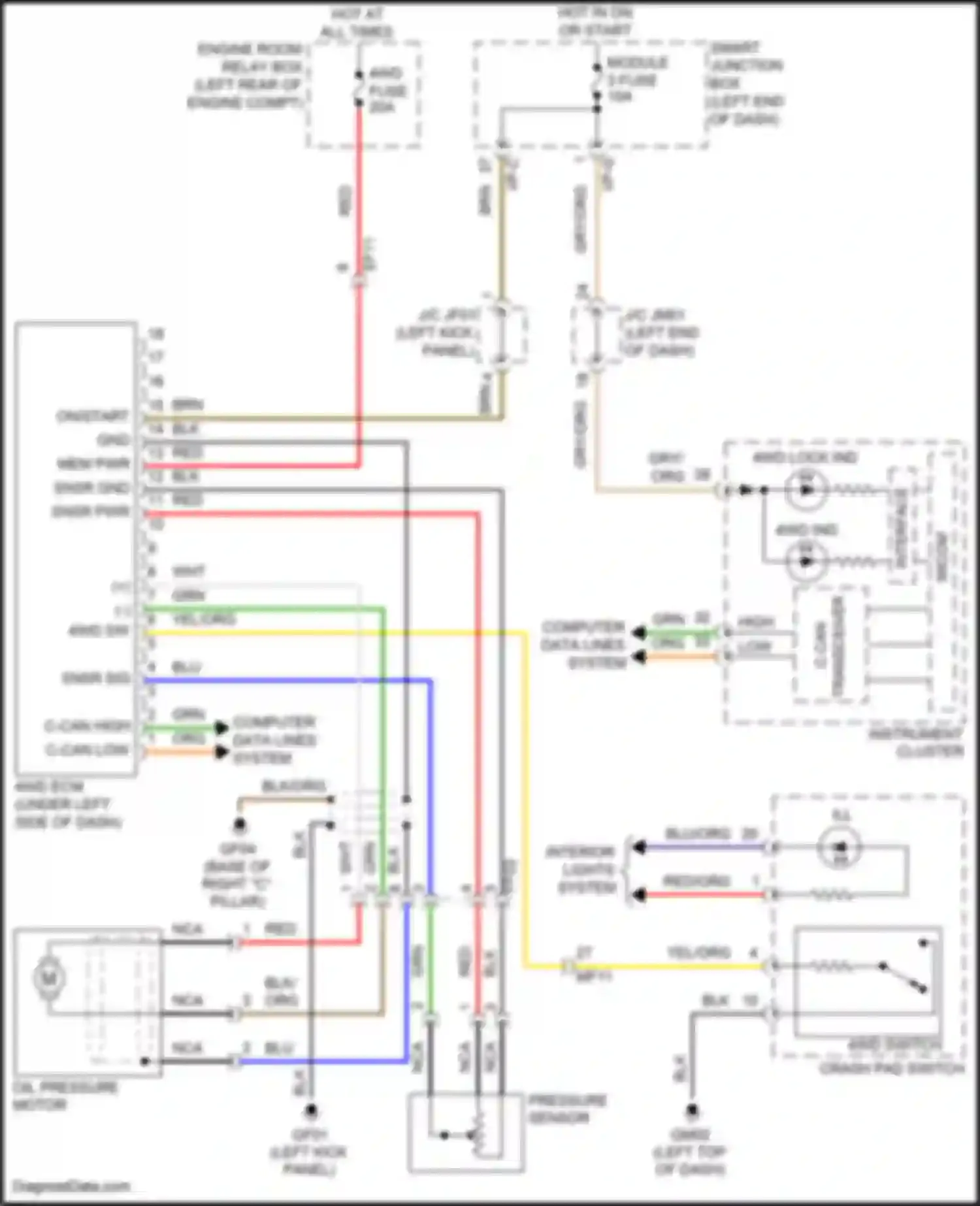 Wiring diagram module 3 fuse for Hyundai Santa Fe III (2012-2016) (1 of 48)