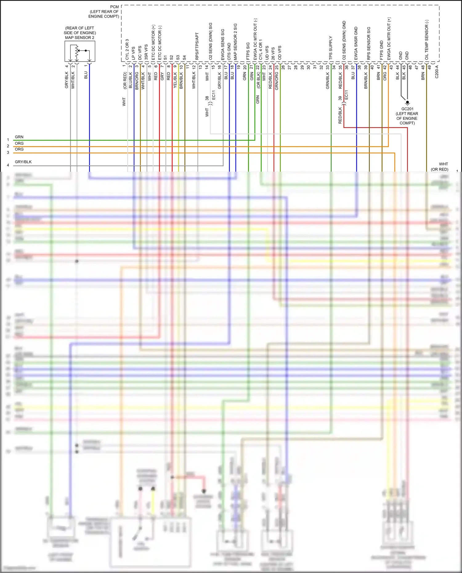 Wiring diagram p/n switch for Hyundai Santa Fe III (2012-2016) (2 of 4)
