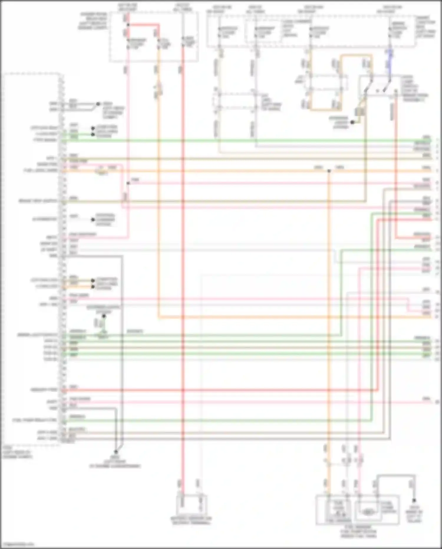 Wiring diagram pnk on/start input for Hyundai Santa Fe III (2012-2016) (1 of 1)