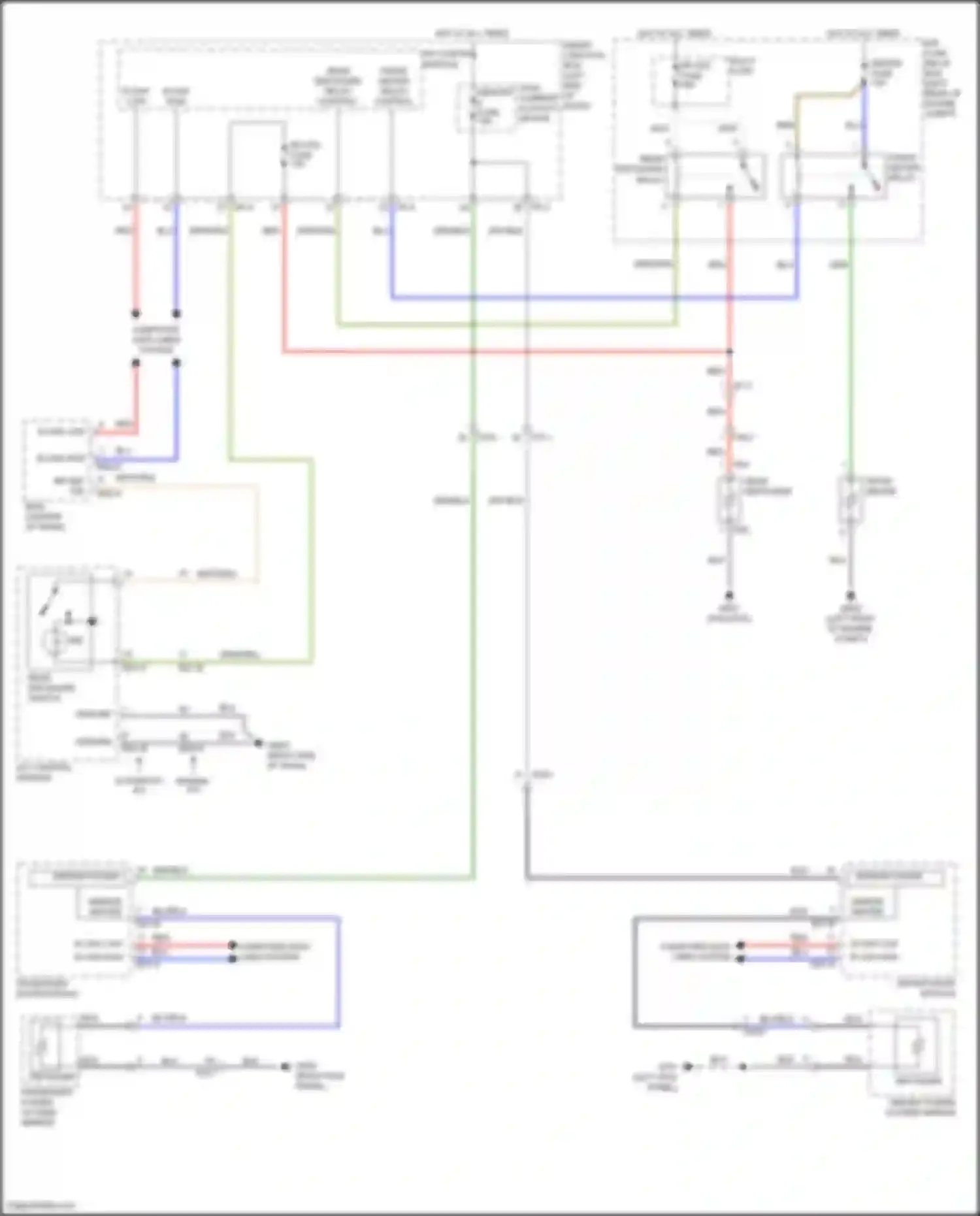 Wiring diagram rear defogger relay control for Hyundai Santa Fe III (2012-2016) (2 of 2)