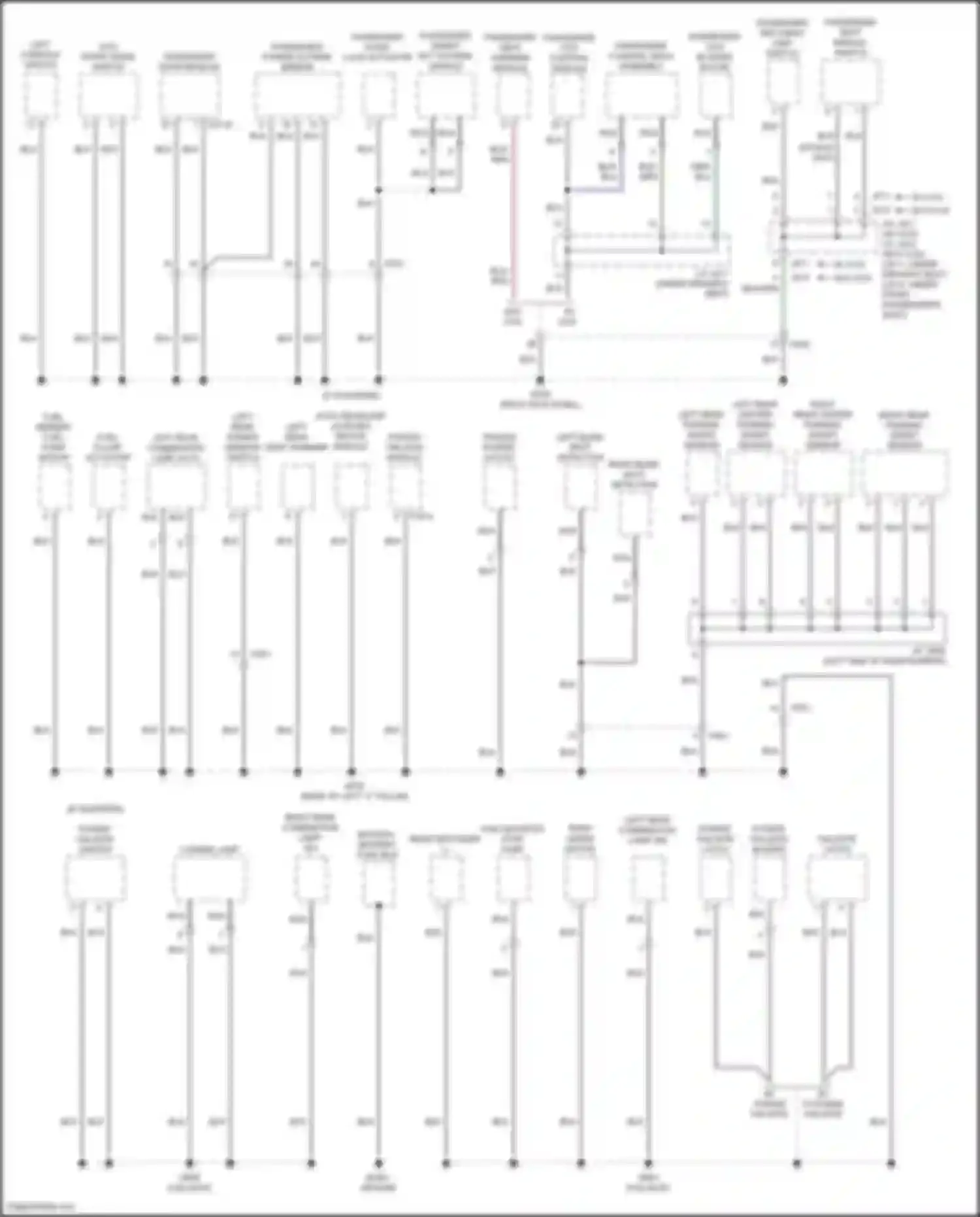 Wiring diagram right blind spot detection for Hyundai Santa Fe III (2012-2016) (4 of 5)