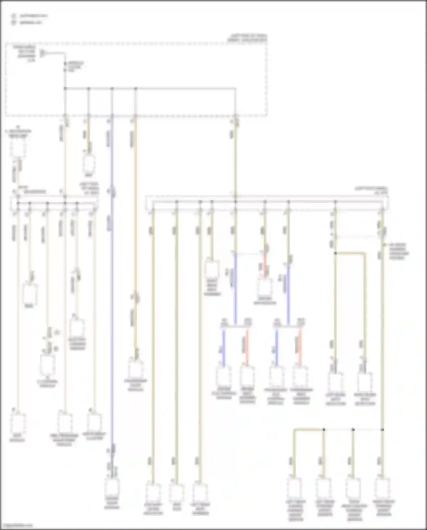 Wiring diagram right blind spot detection for Hyundai Santa Fe III (2012-2016) (5 of 5)