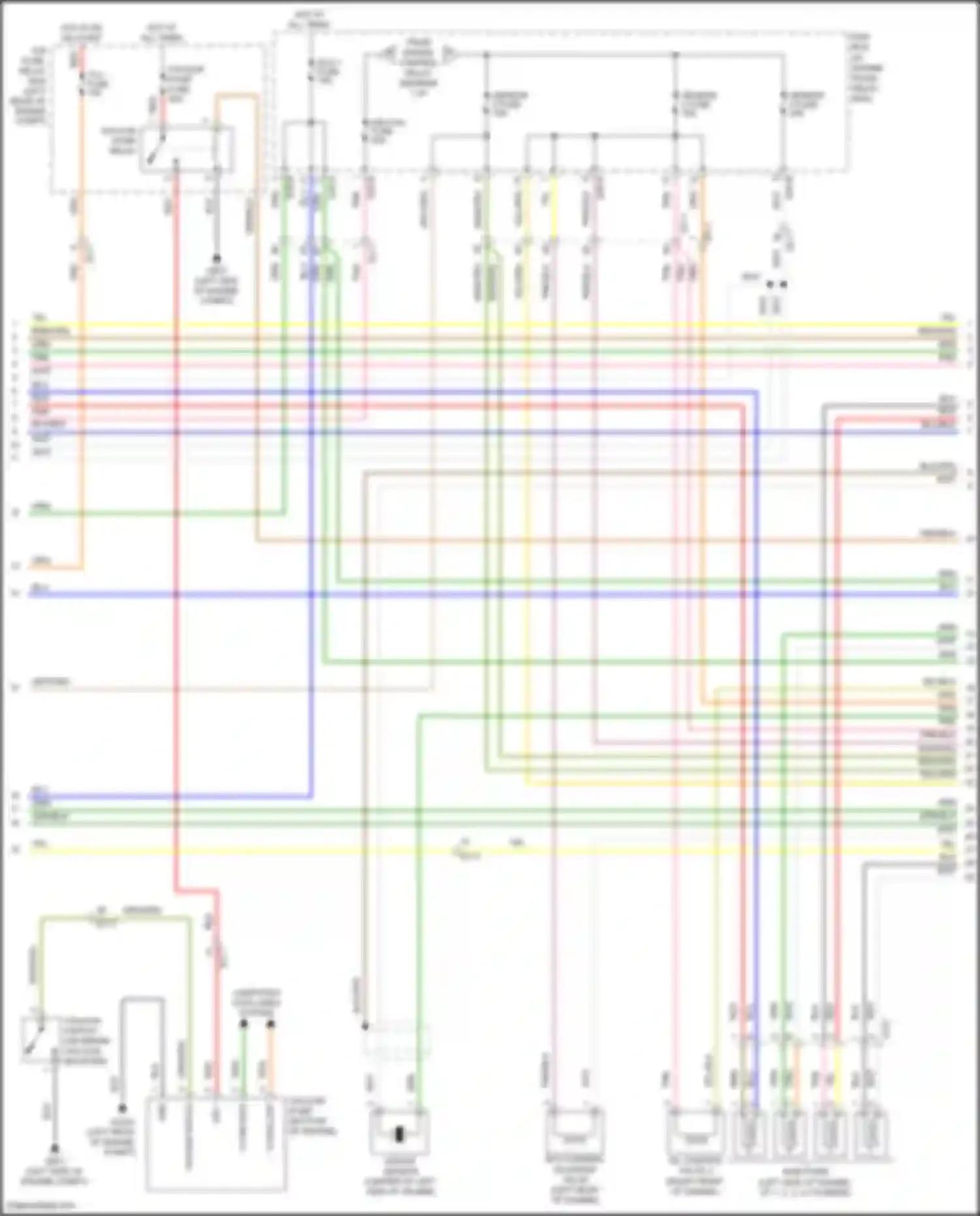 Wiring diagram sensor 4 fuse for Hyundai Santa Fe III (2012-2016) (1 of 2)