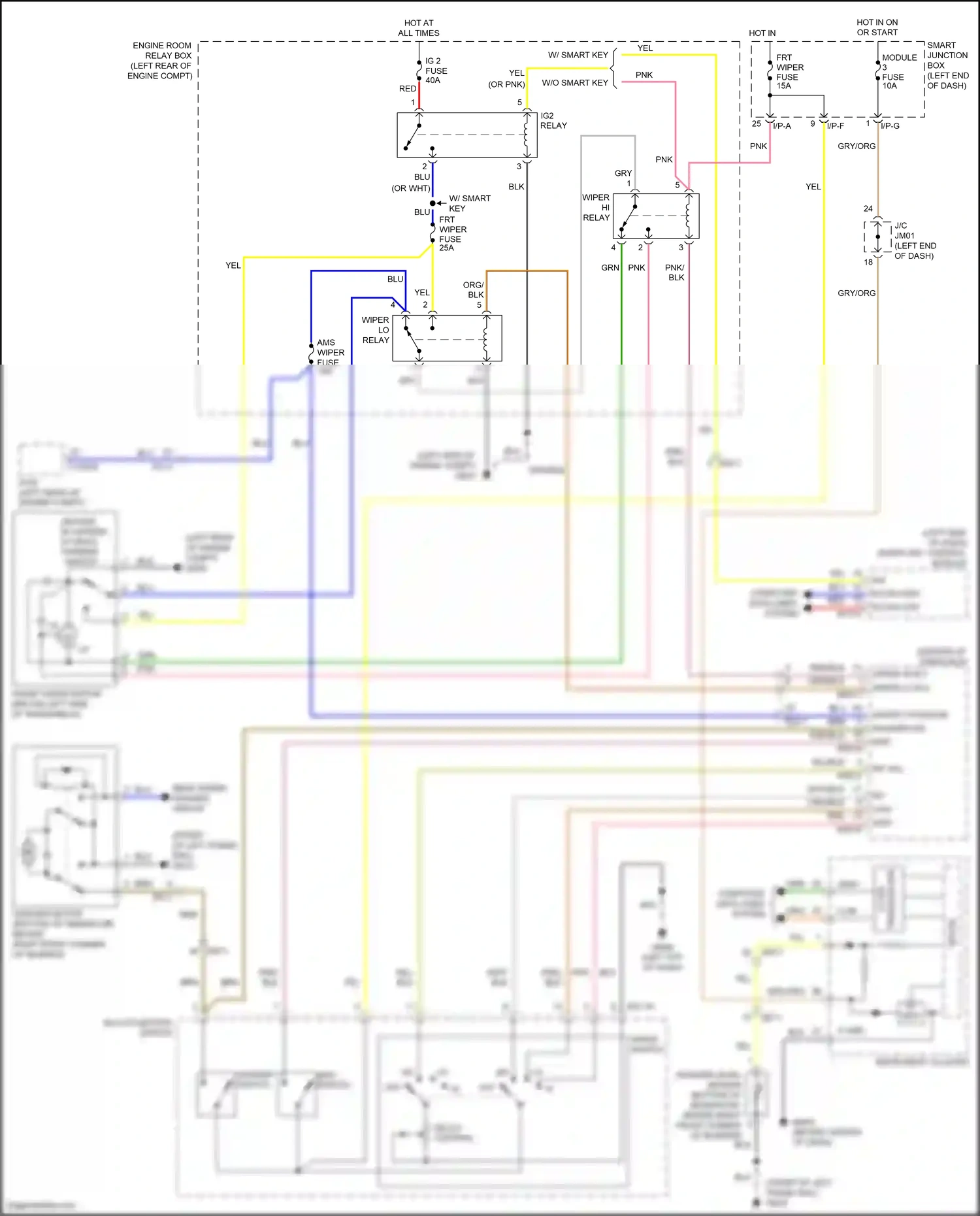 Wiring diagram smart key control module for Hyundai Santa Fe III (2012-2016) (3 of 22)