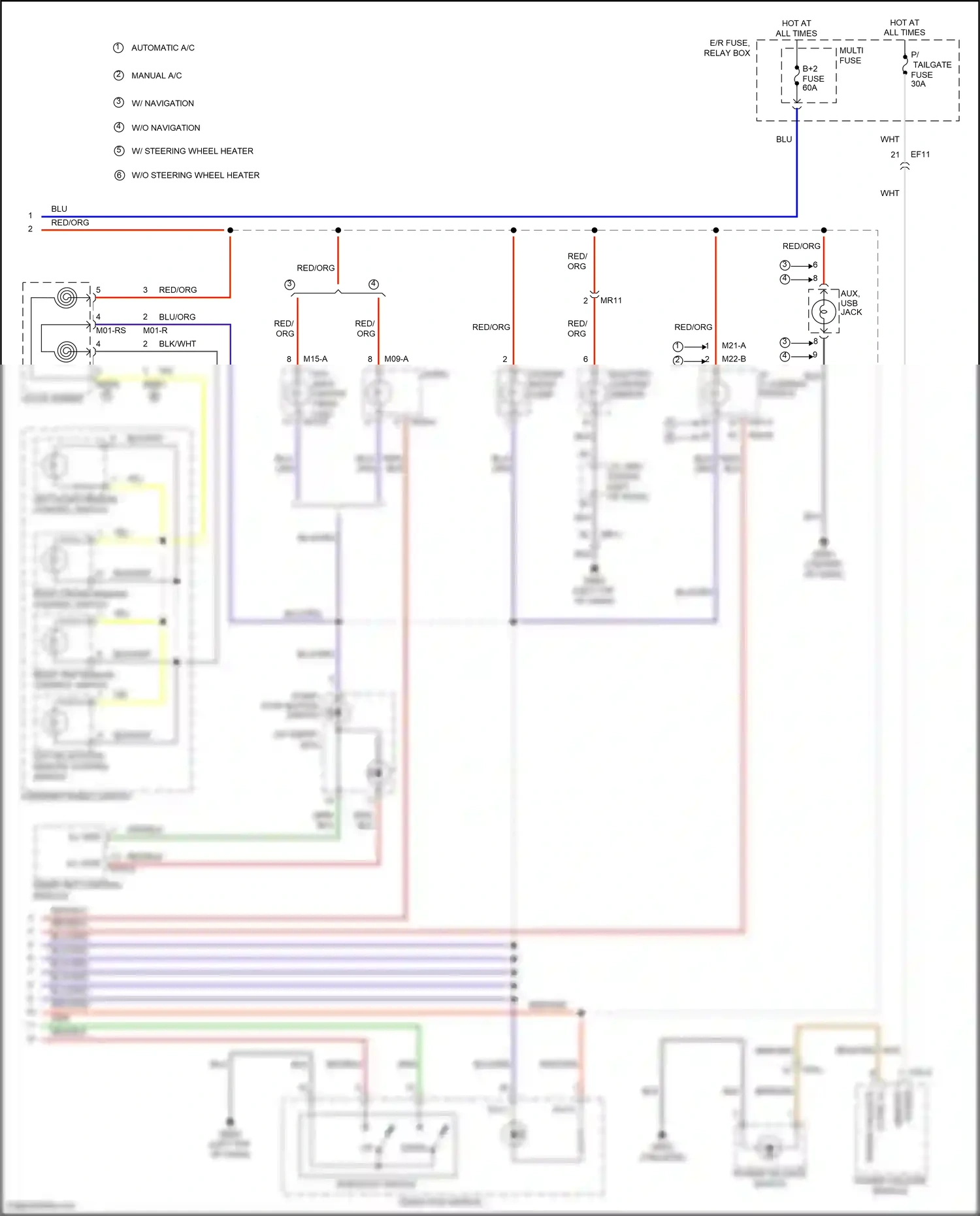 Wiring diagram tailgate) for Hyundai Santa Fe III (2012-2016) (8 of 15)